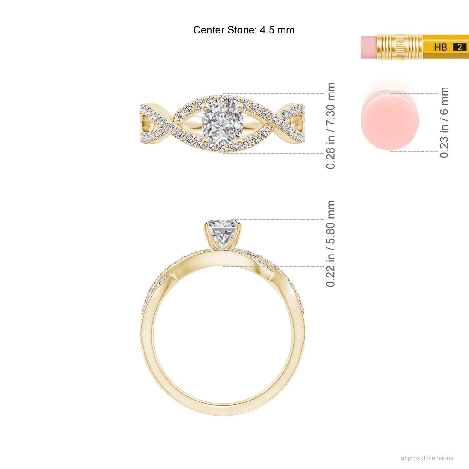 I-J, I1-I2 / 0.66 CT / 14 KT Yellow Gold