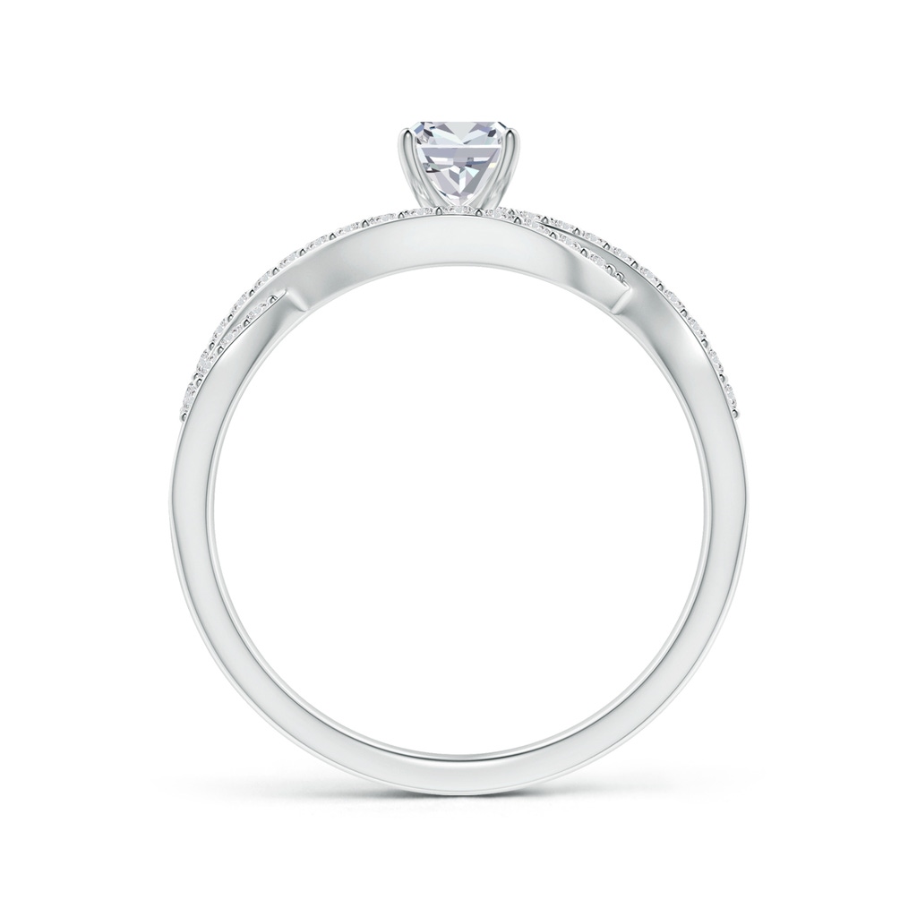 4mm HSI2 Cushion Diamond Infinity Twist Shank Engagement Ring  in White Gold - side_1