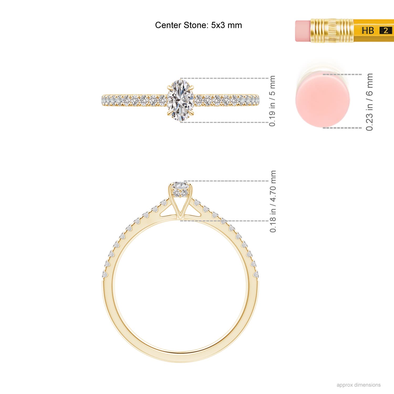 I-J, I1-I2 / 0.48 CT / 14 KT Yellow Gold