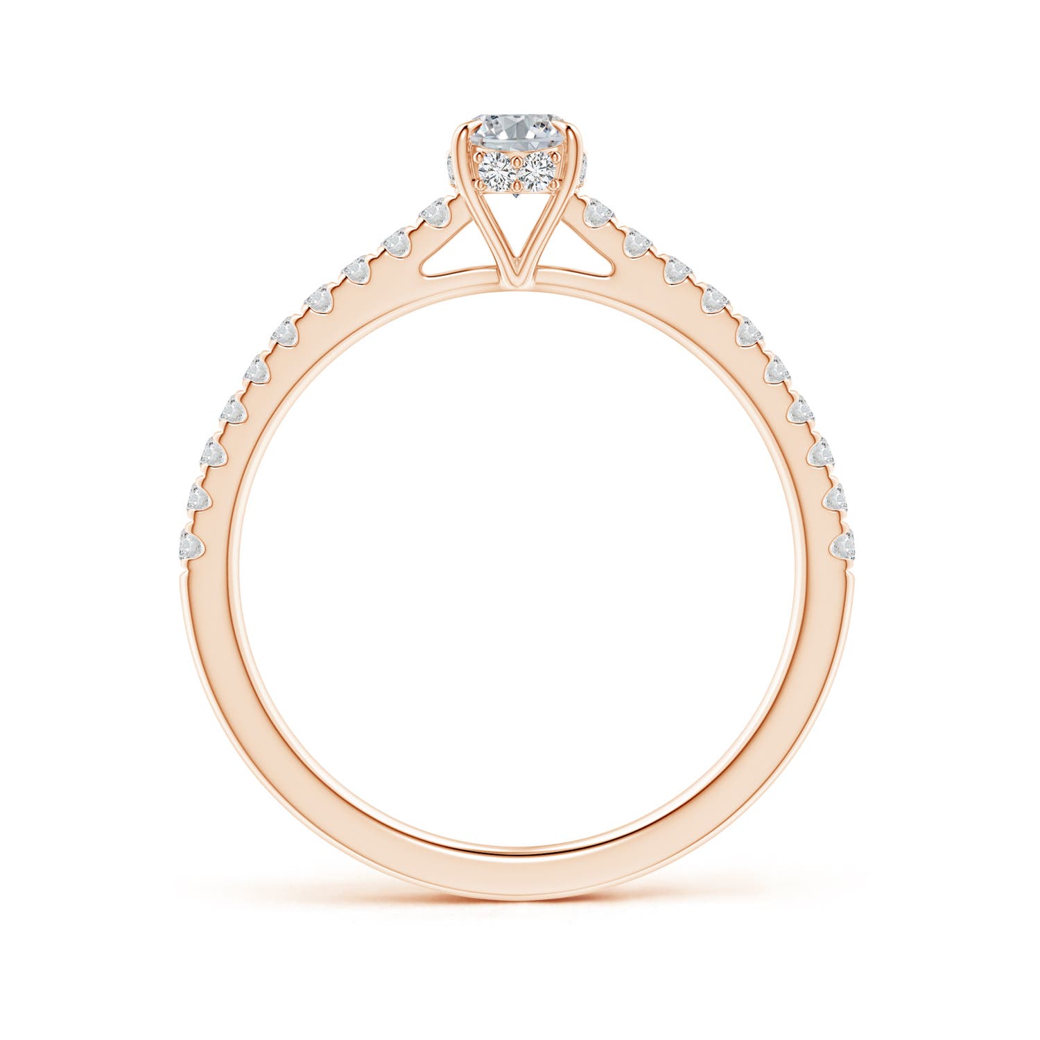 H, SI2 / 0.76 CT / 14 KT Rose Gold