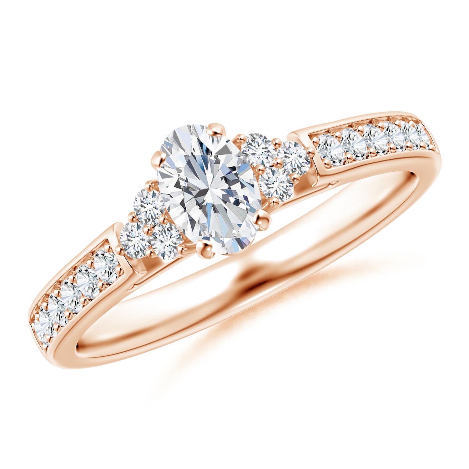 G, VS2 / 0.74 CT / 14 KT Rose Gold