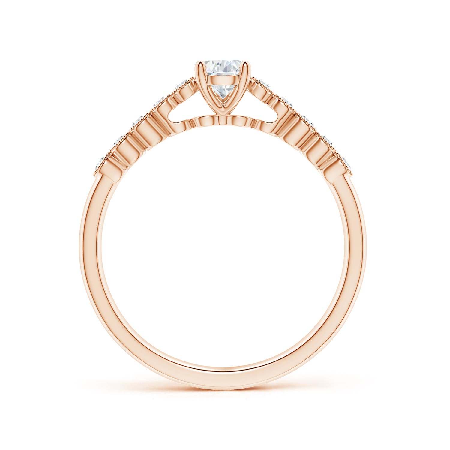 G, VS2 / 0.51 CT / 14 KT Rose Gold