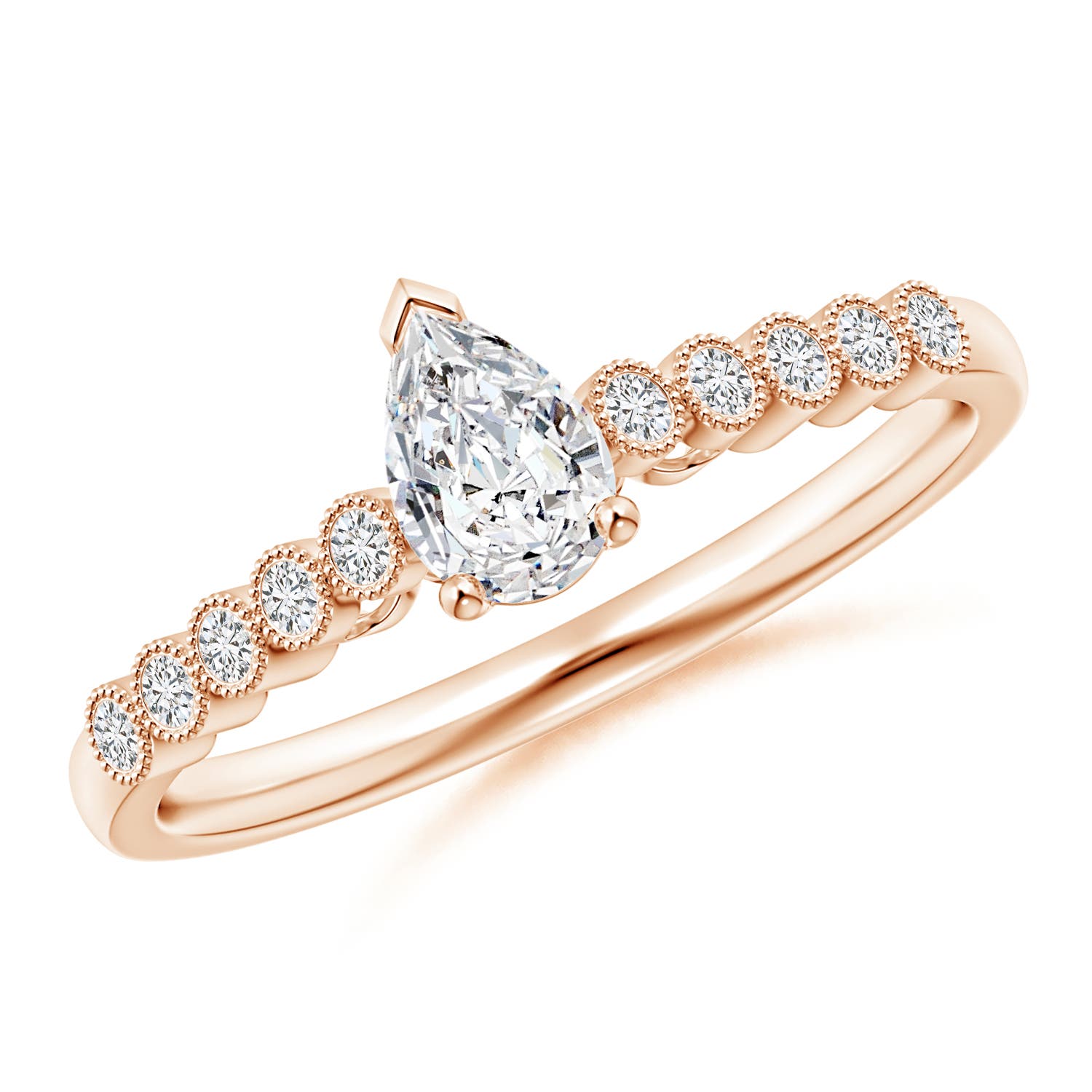 H, SI2 / 0.51 CT / 14 KT Rose Gold