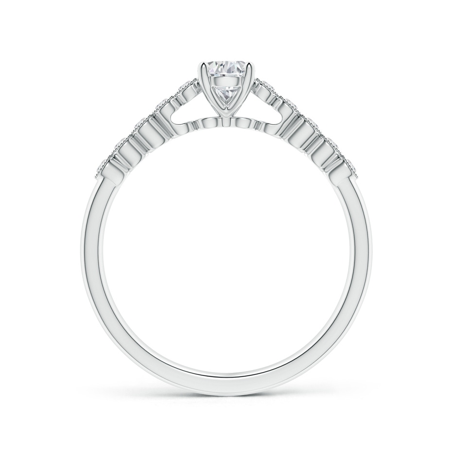 6x4mm HSI2 Pear-Shaped Diamond Engagement Ring with Bezel-Set Accents in White Gold side-1