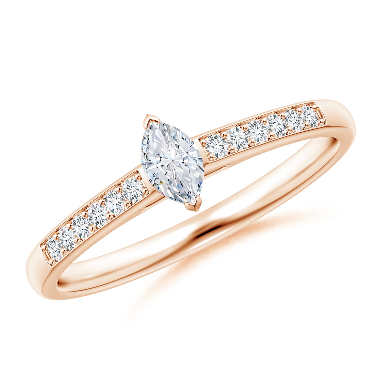 G, VS2 / 0.32 CT / 14 KT Rose Gold