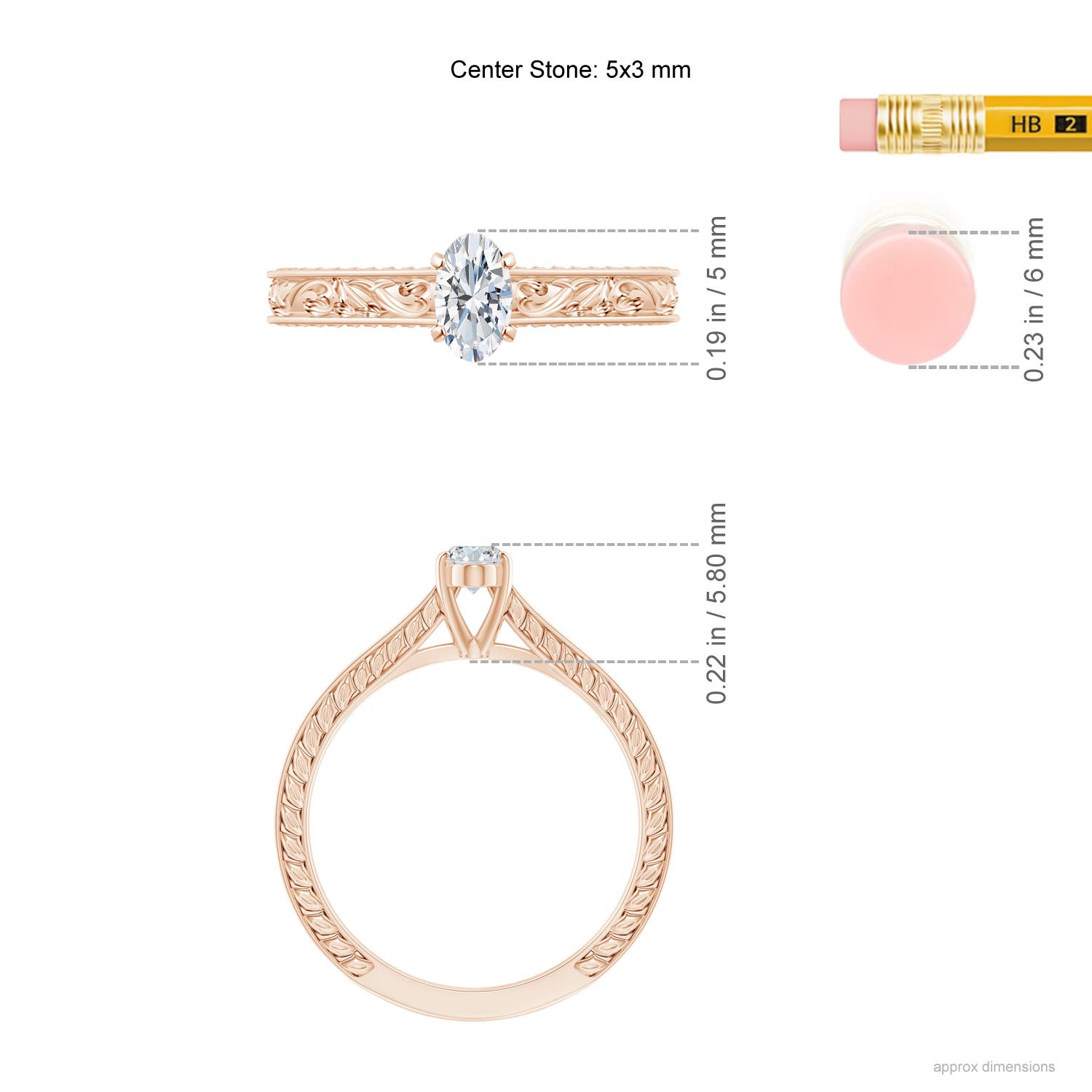 G, VS2 / 0.21 CT / 14 KT Rose Gold