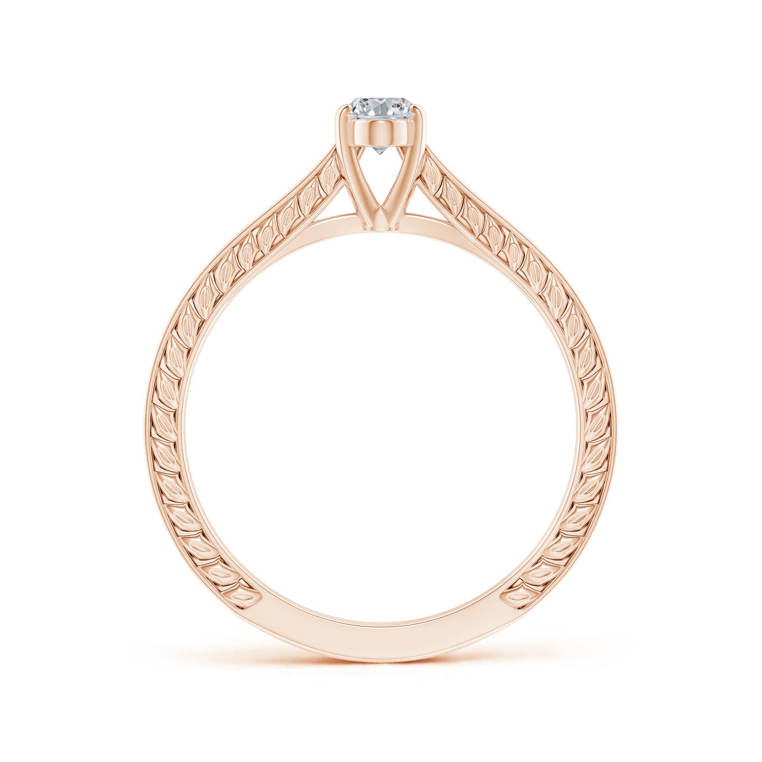 H, SI2 / 0.21 CT / 14 KT Rose Gold