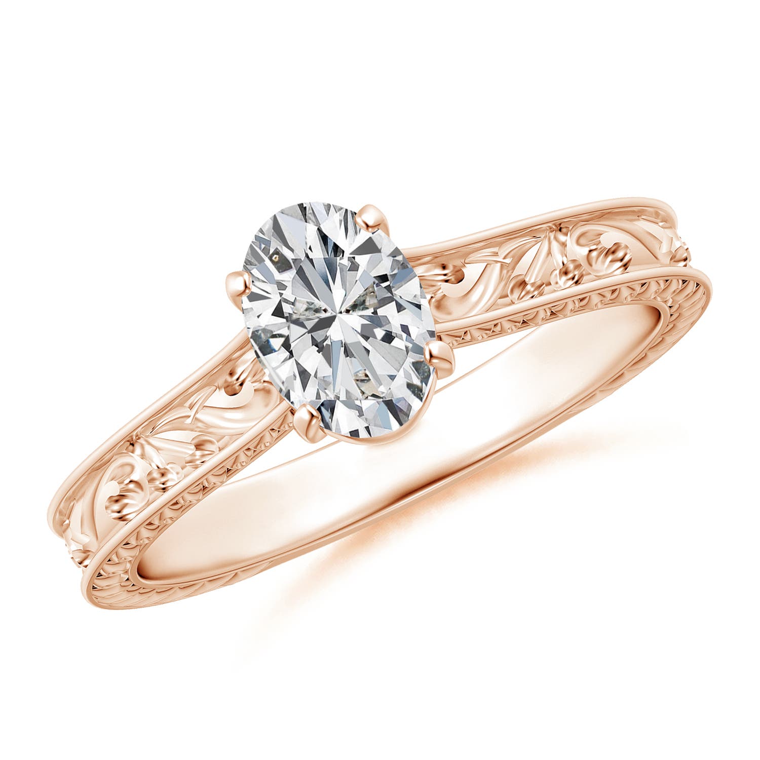 H, SI2 / 0.76 CT / 14 KT Rose Gold