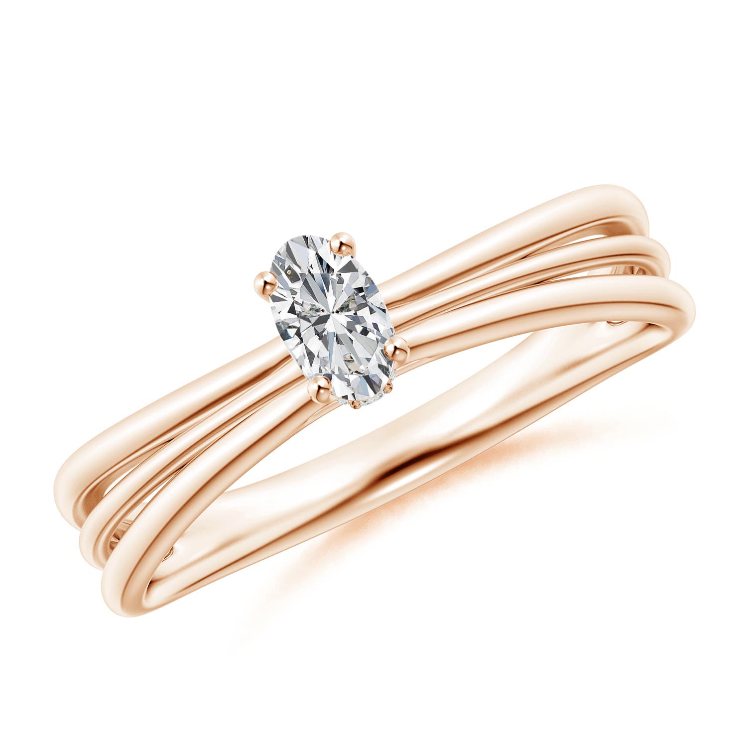 H, SI2 / 0.26 CT / 14 KT Rose Gold