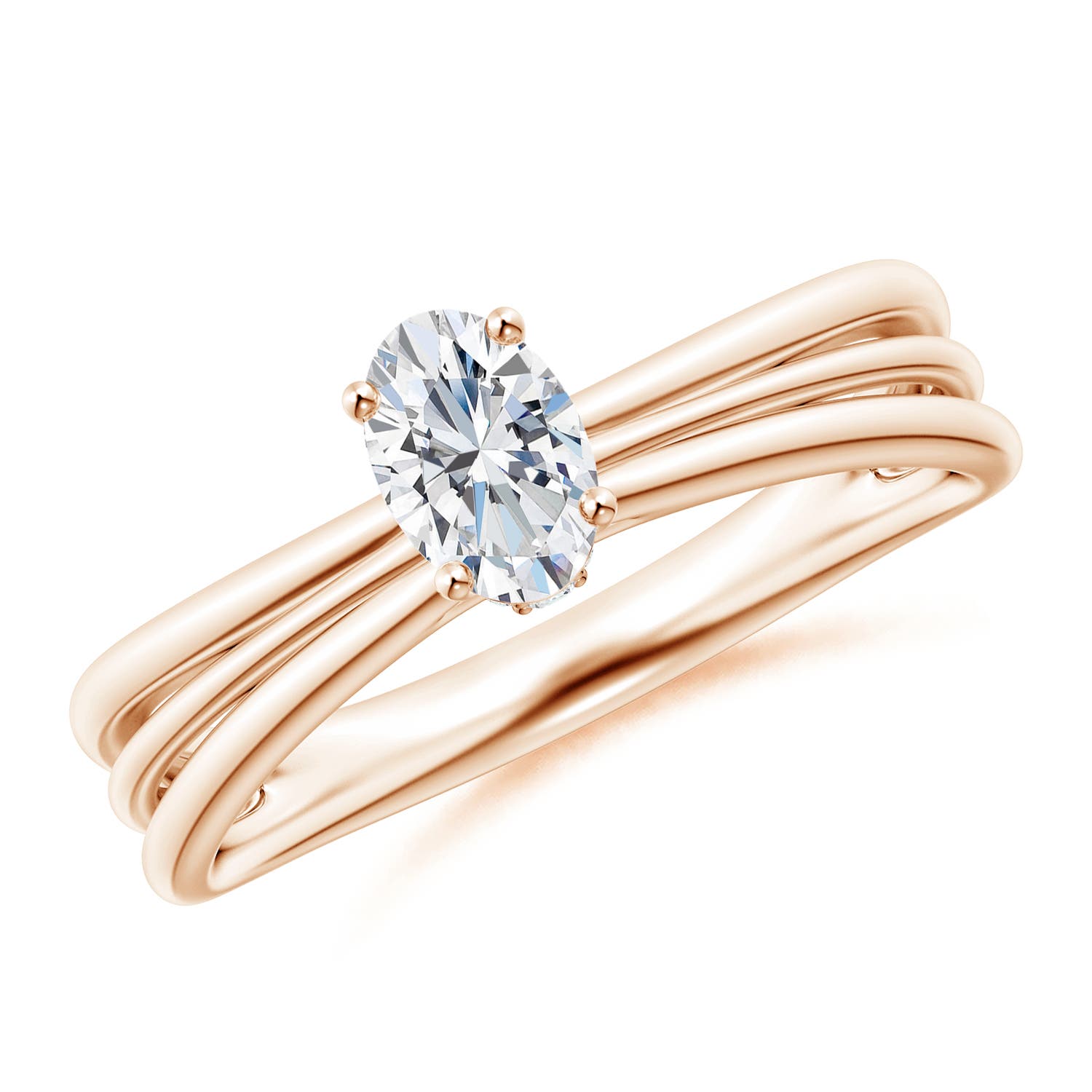 G, VS2 / 0.49 CT / 14 KT Rose Gold