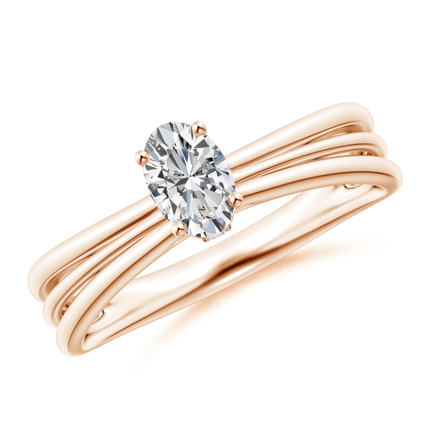 H, SI2 / 0.49 CT / 14 KT Rose Gold