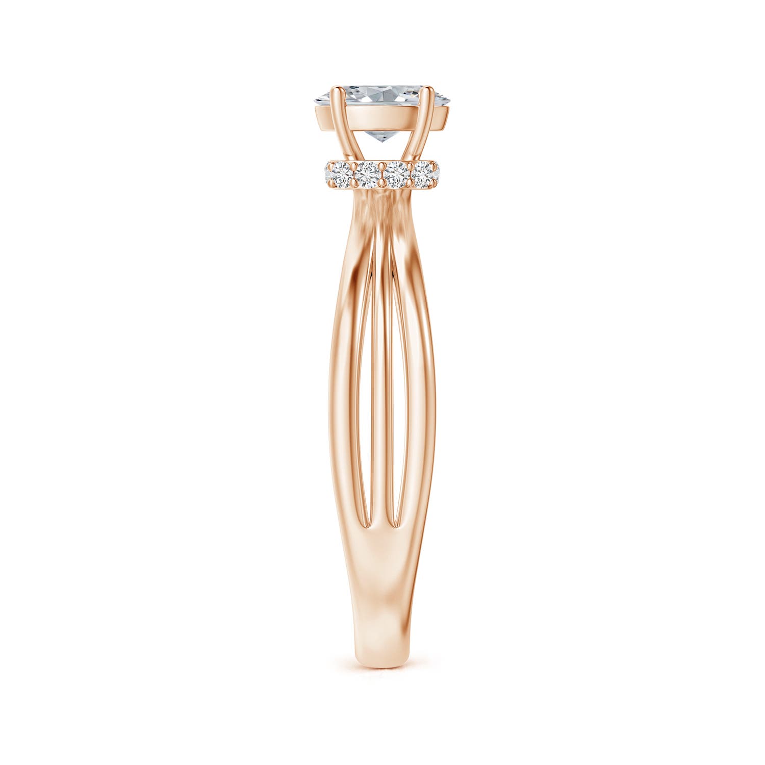 H, SI2 / 0.49 CT / 14 KT Rose Gold