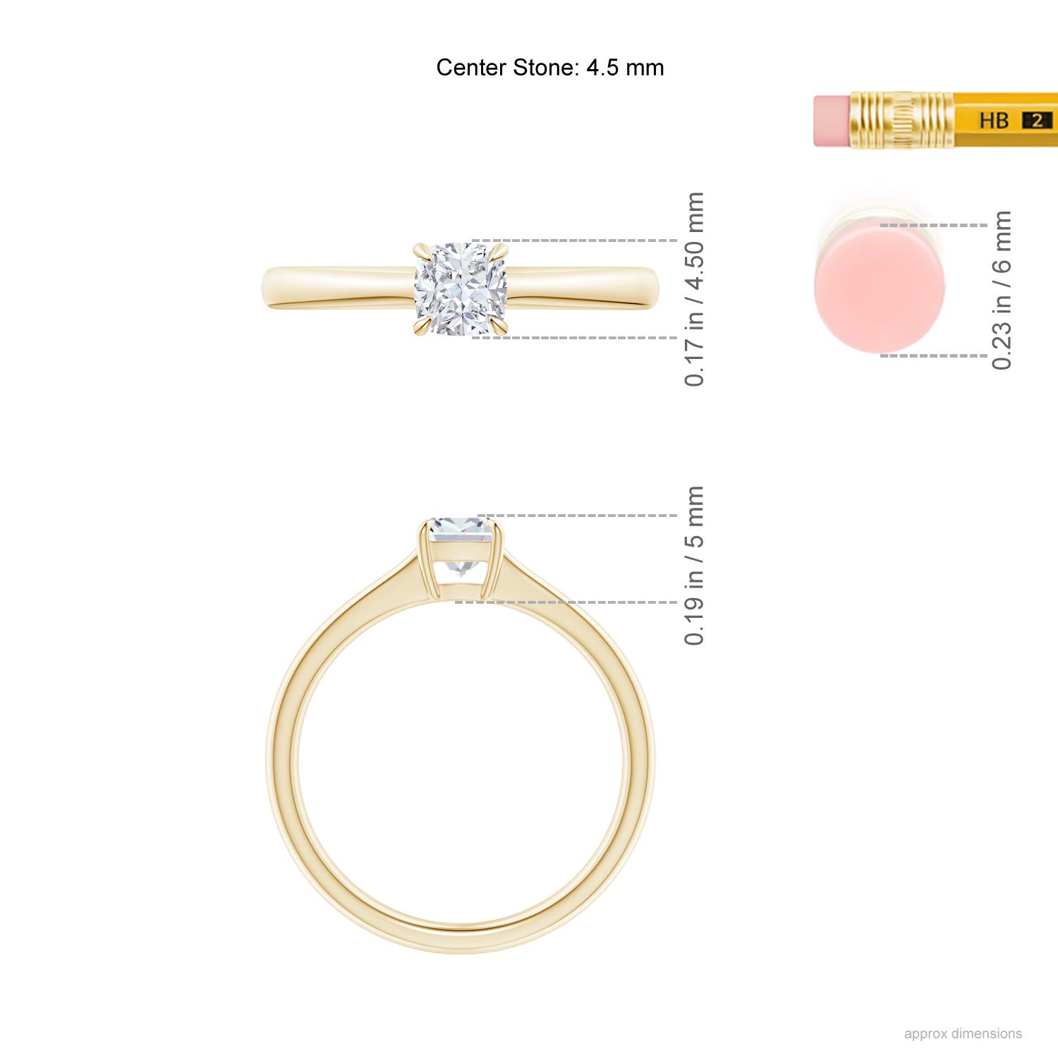 G, VS2 / 0.36 CT / 14 KT Yellow Gold