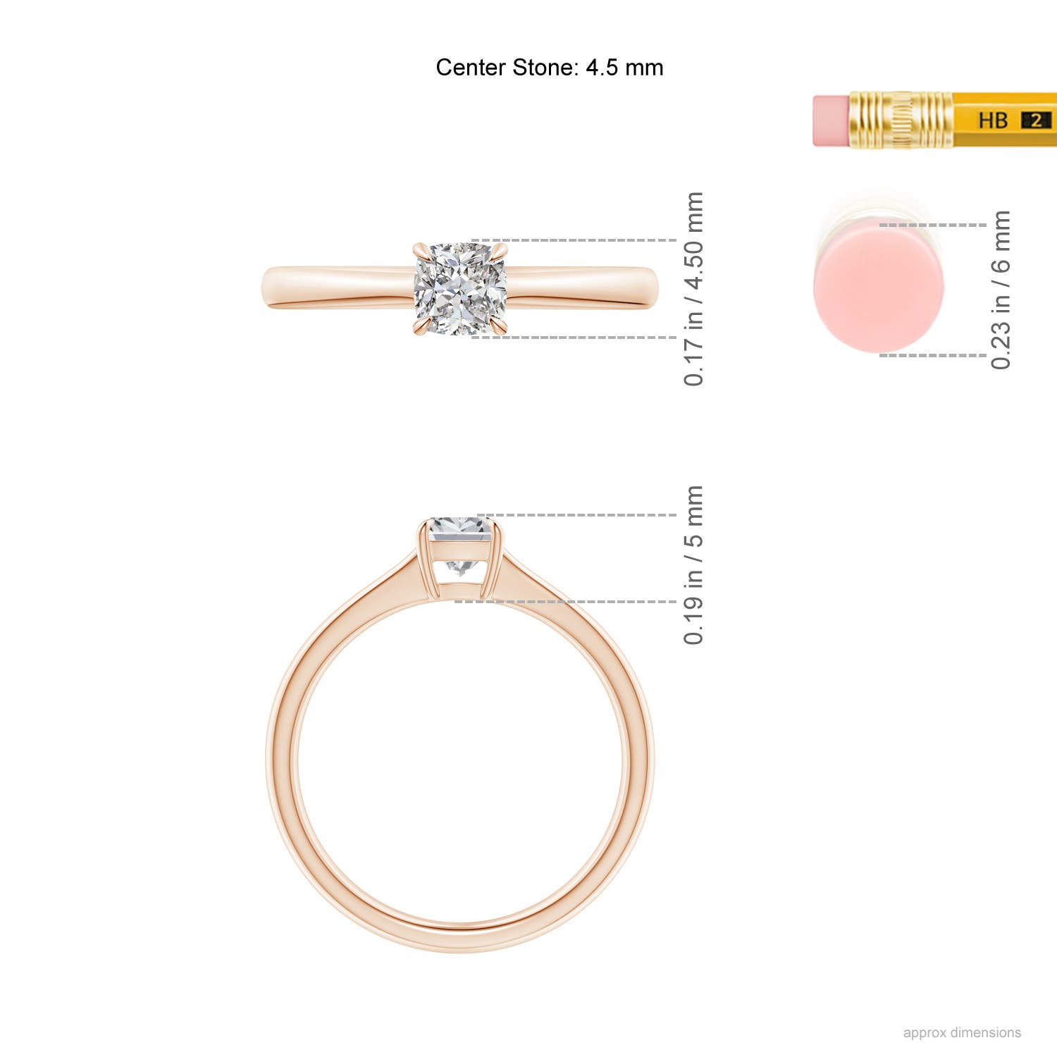 I-J, I1-I2 / 0.36 CT / 14 KT Rose Gold