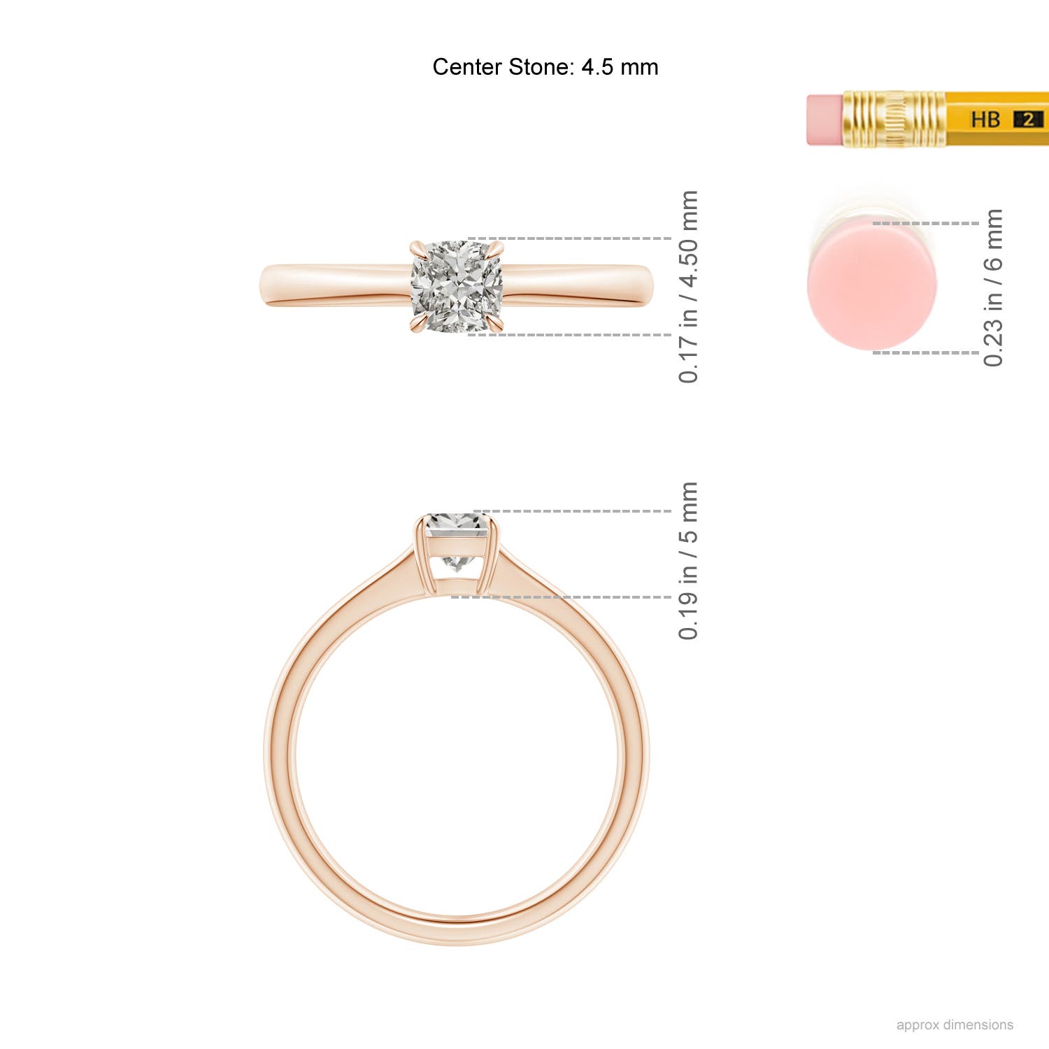 K, I3 / 0.36 CT / 14 KT Rose Gold