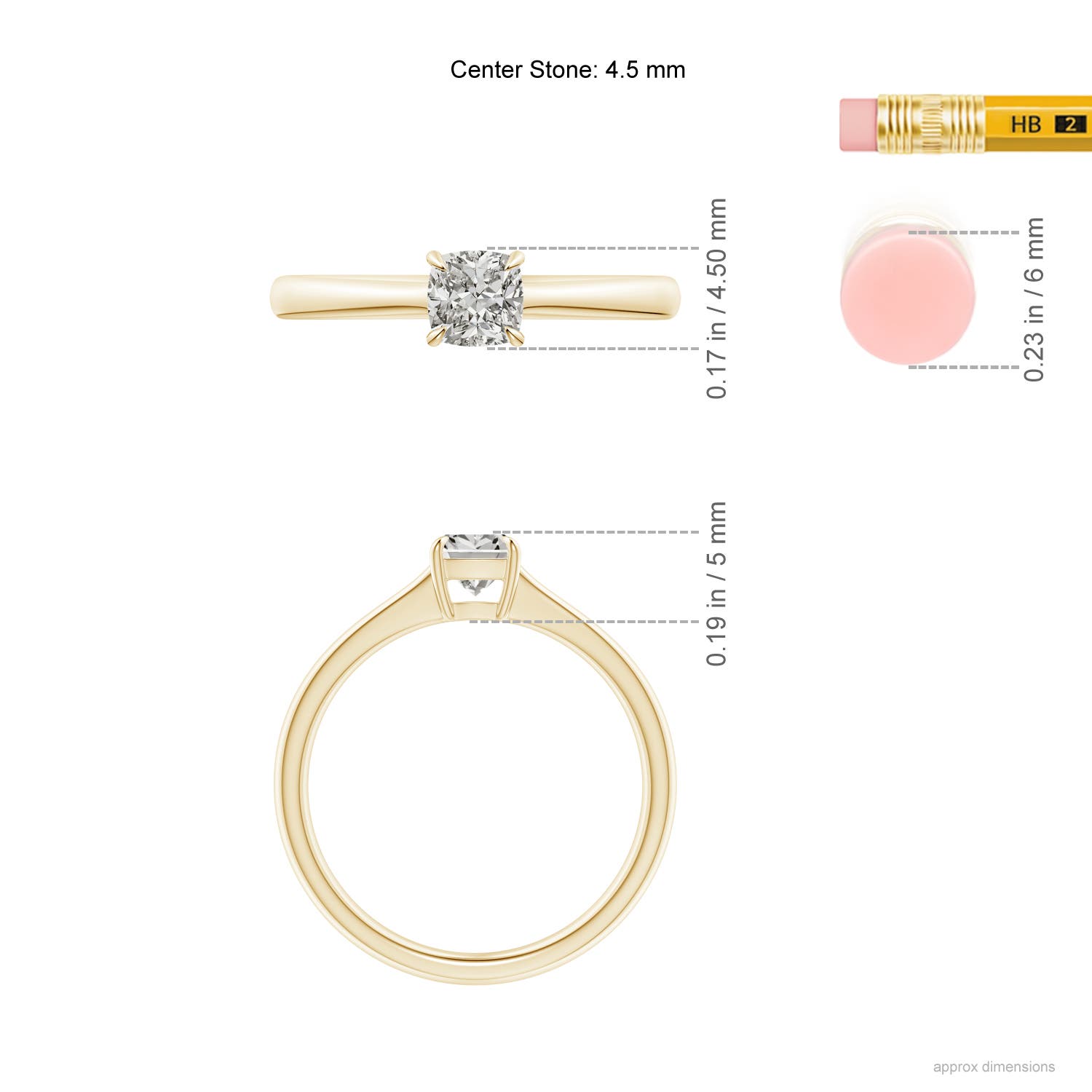 K, I3 / 0.36 CT / 14 KT Yellow Gold