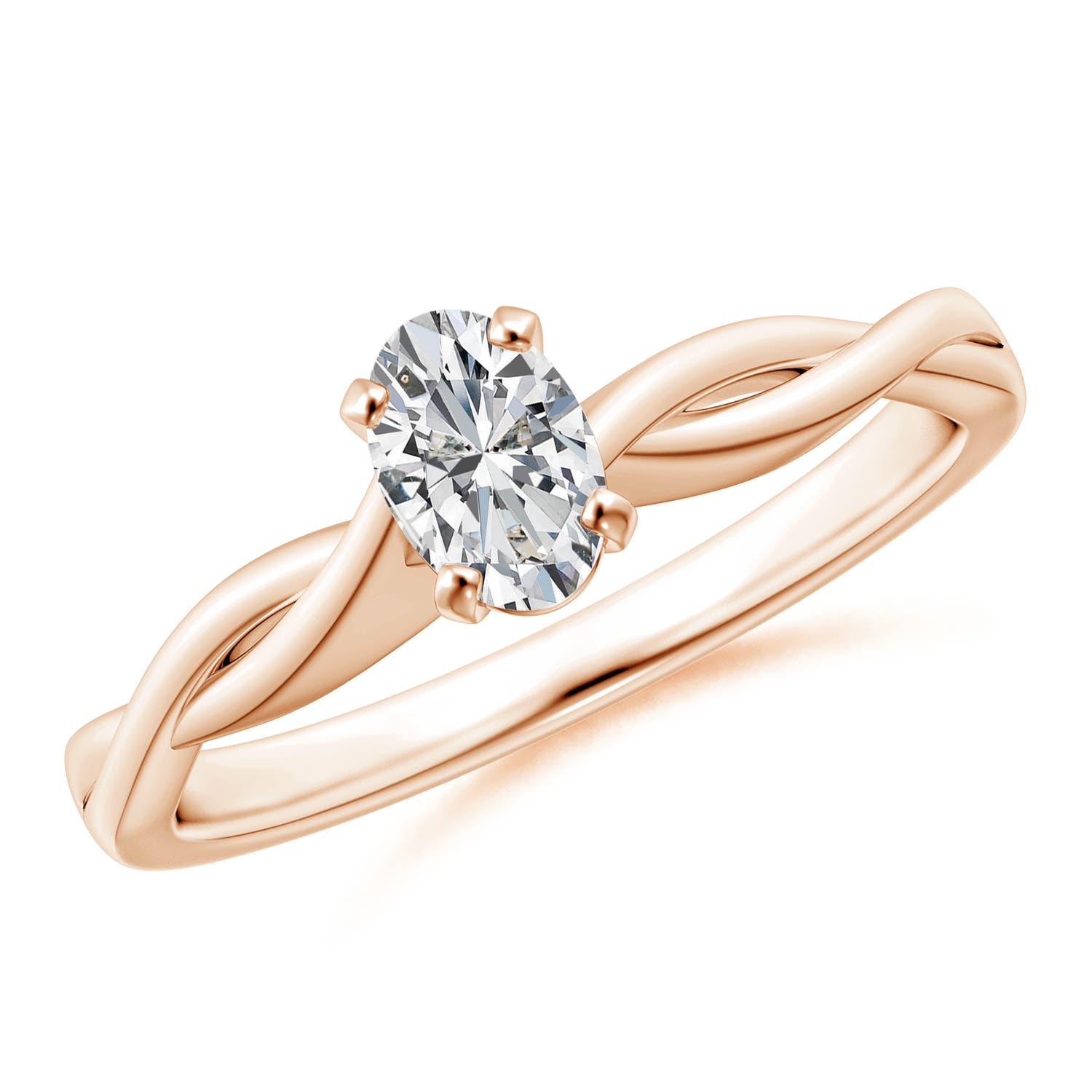 H, SI2 / 0.43 CT / 14 KT Rose Gold