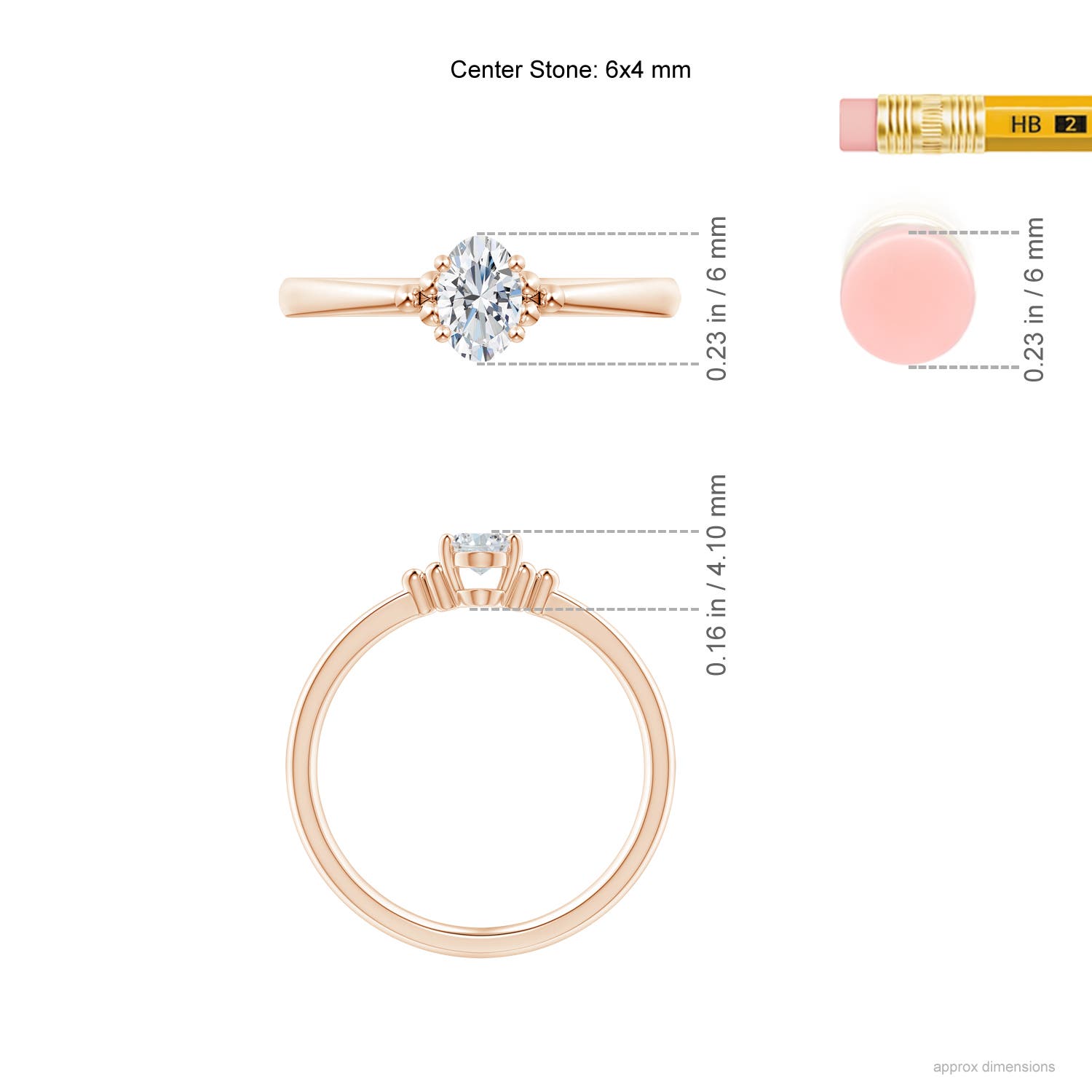 G, VS2 / 0.43 CT / 14 KT Rose Gold