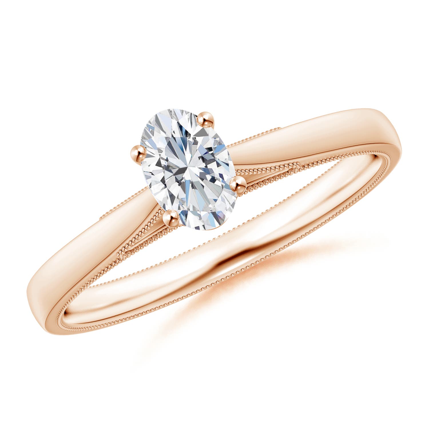 F-G, VS / 0.48 CT / 14 KT Rose Gold