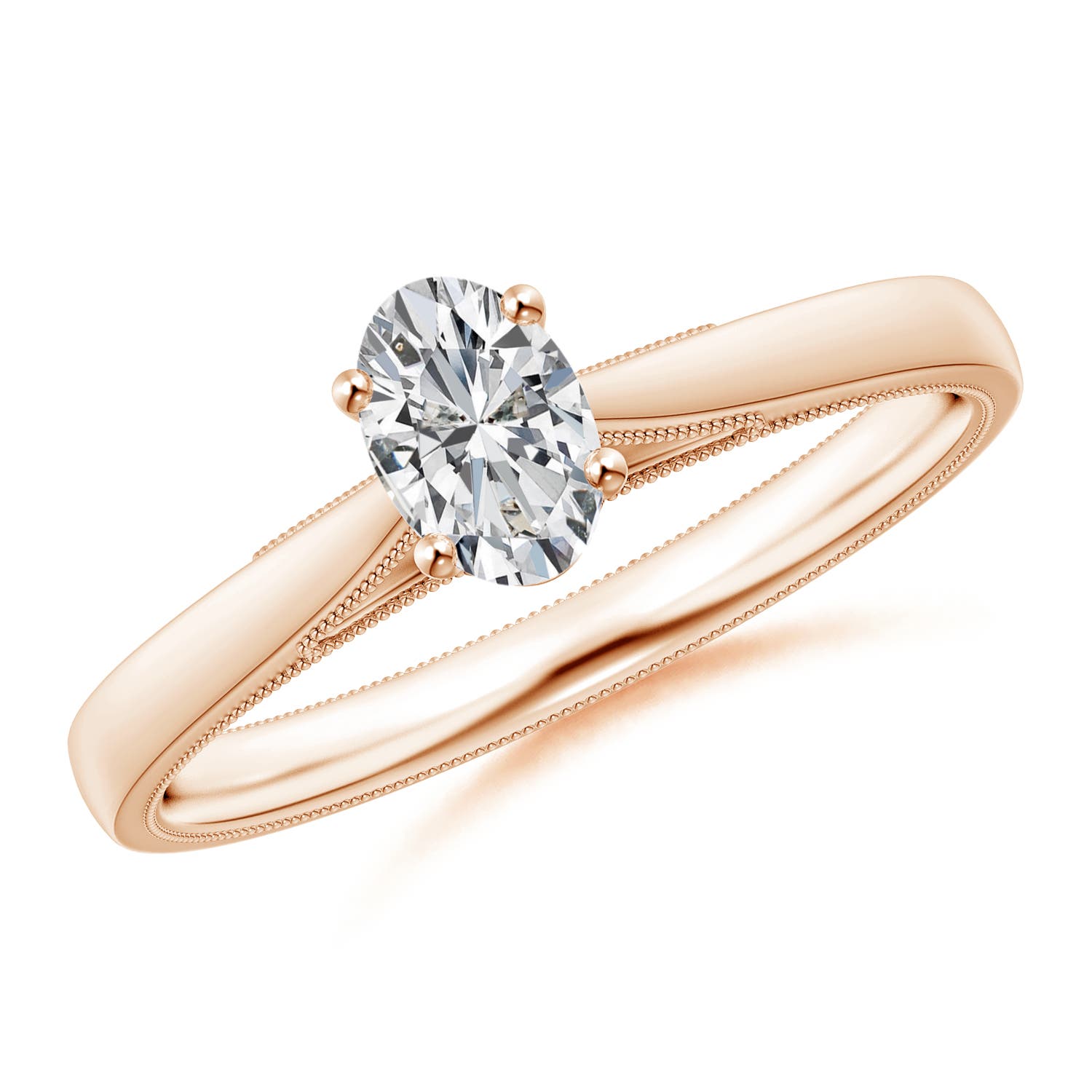 H, SI2 / 0.48 CT / 14 KT Rose Gold