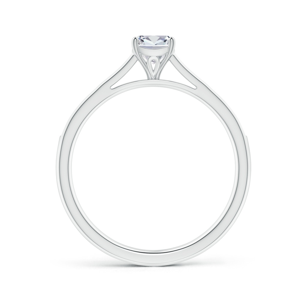 4.5mm HSI2 Solitaire Cushion Diamond Cathedral Engagement Ring in White Gold Side-1