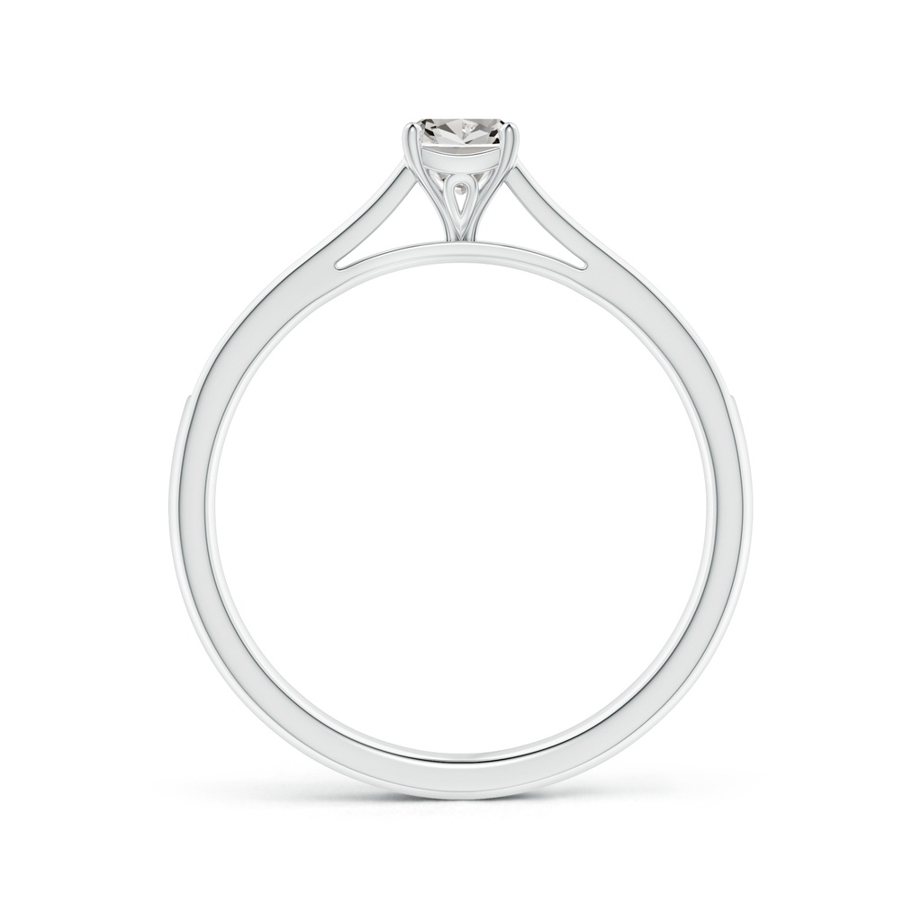 4mm KI3 Solitaire Cushion Diamond Cathedral Engagement Ring in White Gold Side-1