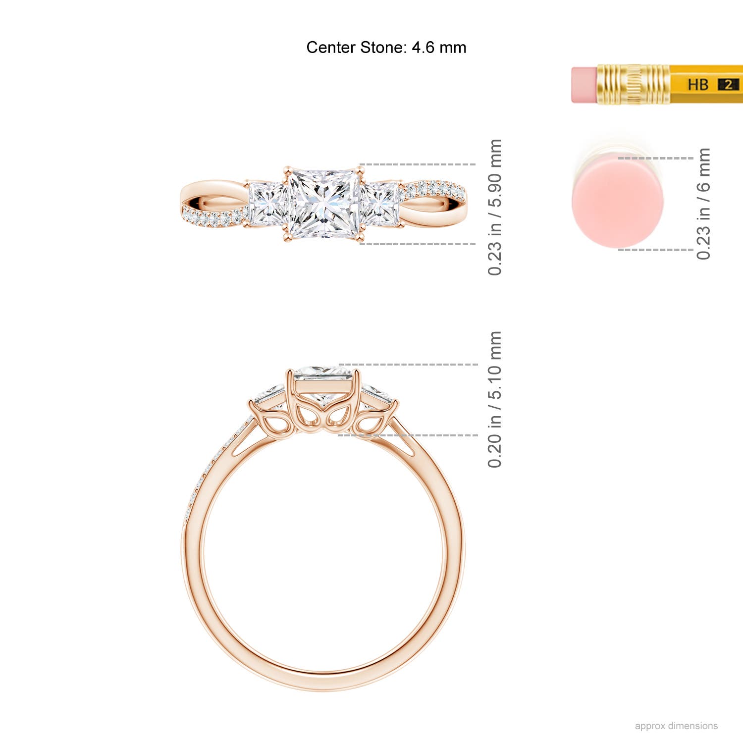 G, VS2 / 1.01 CT / 14 KT Rose Gold