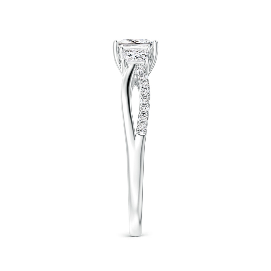 4.6mm HSI2 Three Stone Princess-Cut Diamond Criss-Cross Shank Ring in White Gold side-2