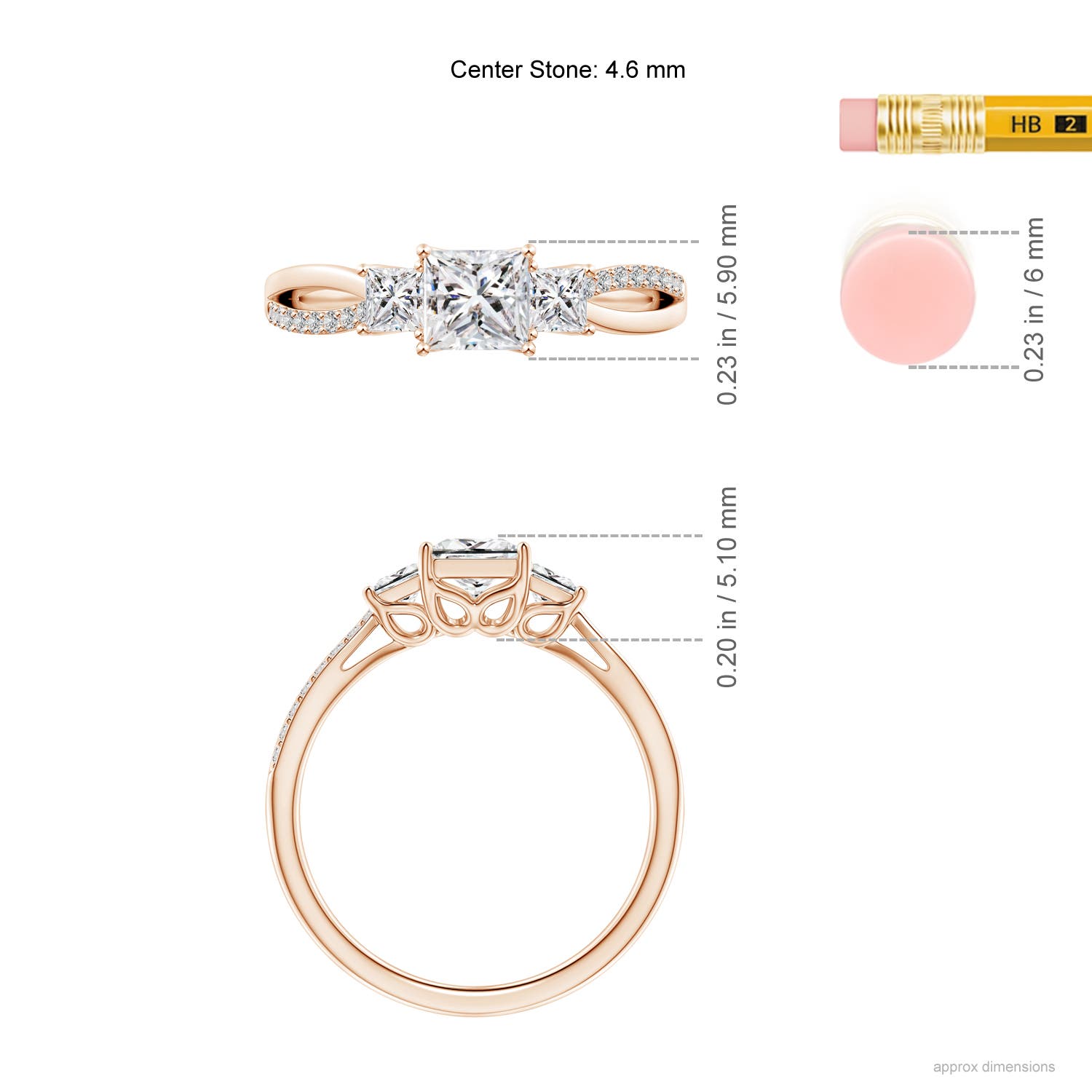 I-J, I1-I2 / 1.01 CT / 14 KT Rose Gold