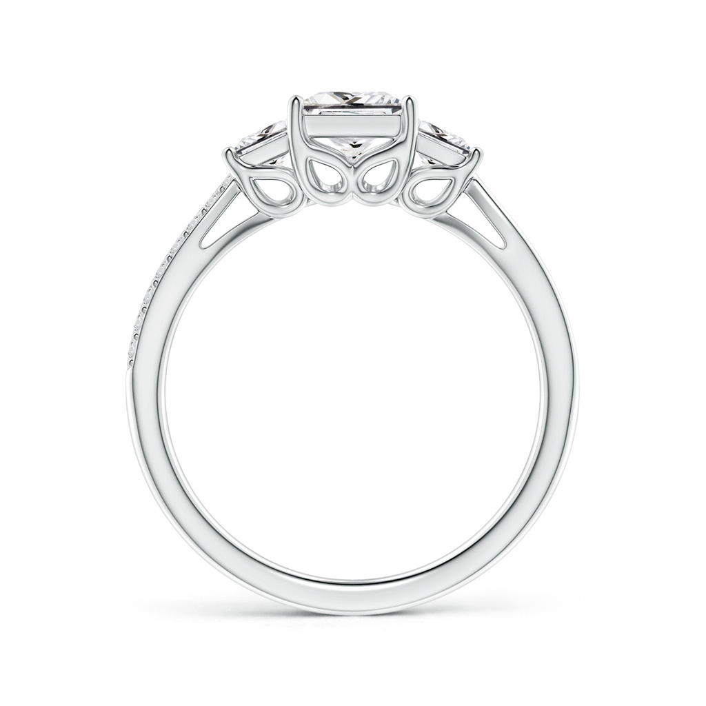 5.1mm HSI2 Three Stone Princess-Cut Diamond Criss-Cross Shank Ring in White Gold - side_1