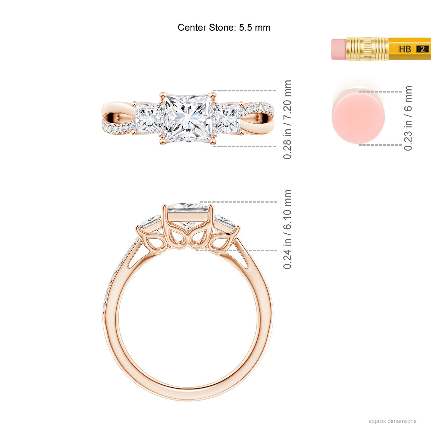 G, VS2 / 1.87 CT / 14 KT Rose Gold