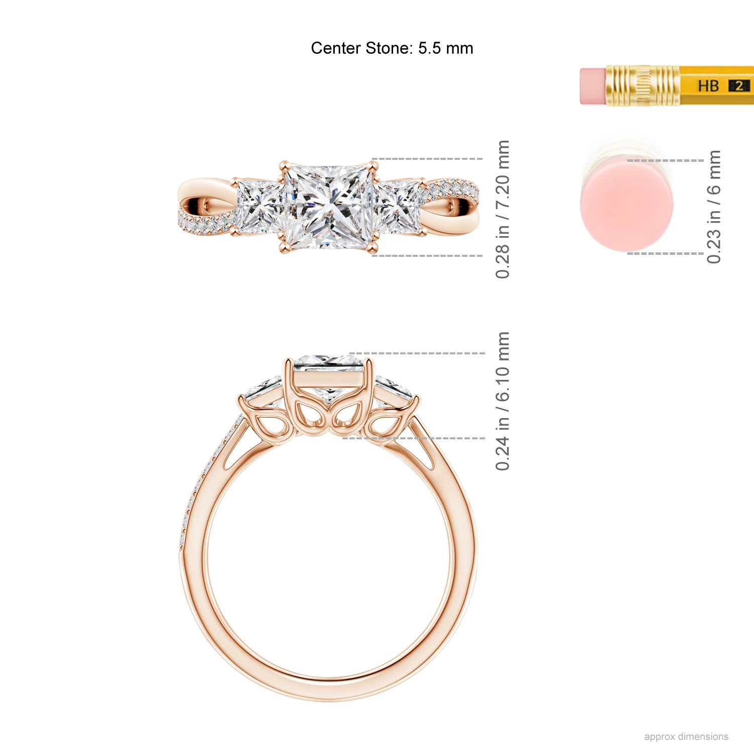 I-J, I1-I2 / 1.87 CT / 14 KT Rose Gold