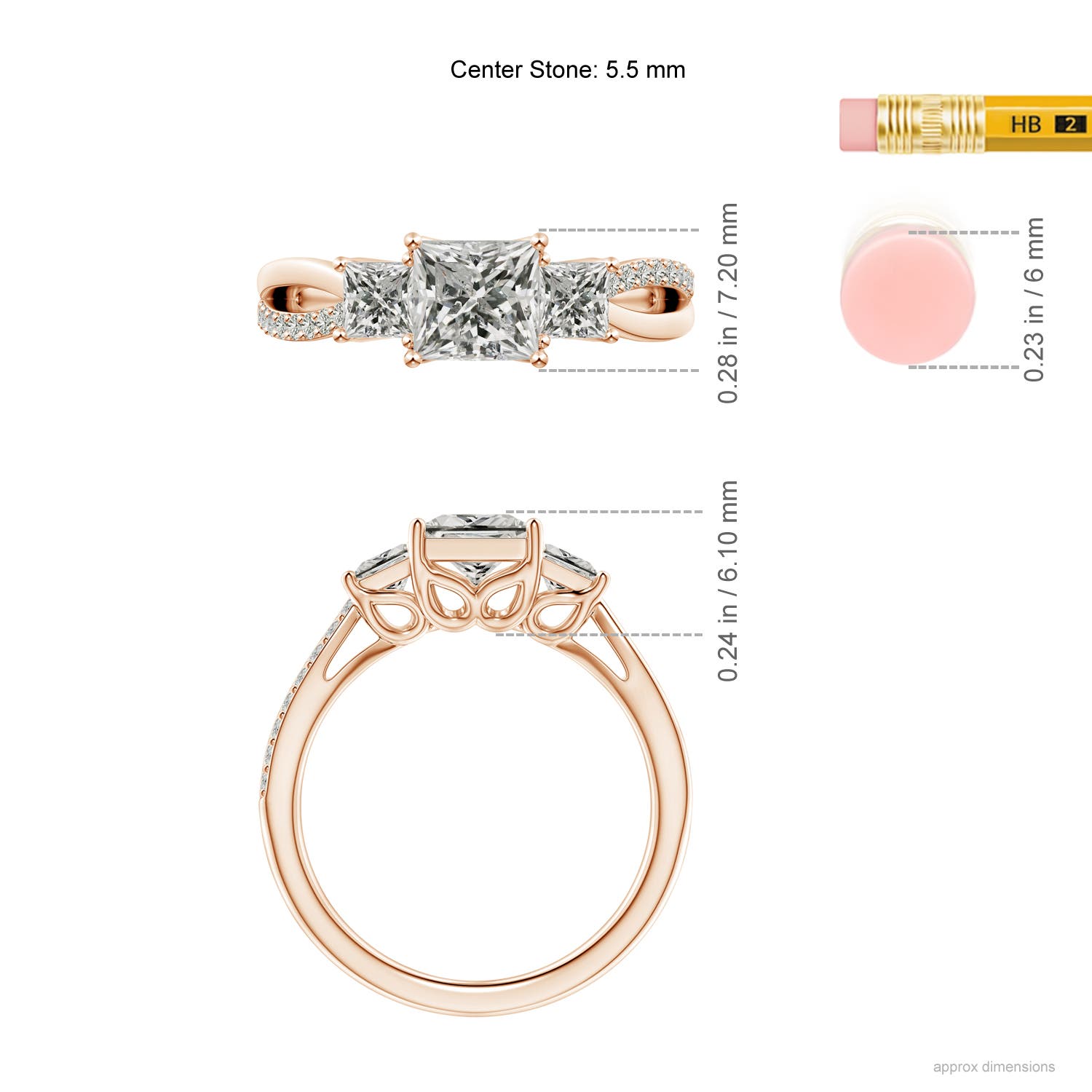 K, I3 / 1.87 CT / 14 KT Rose Gold