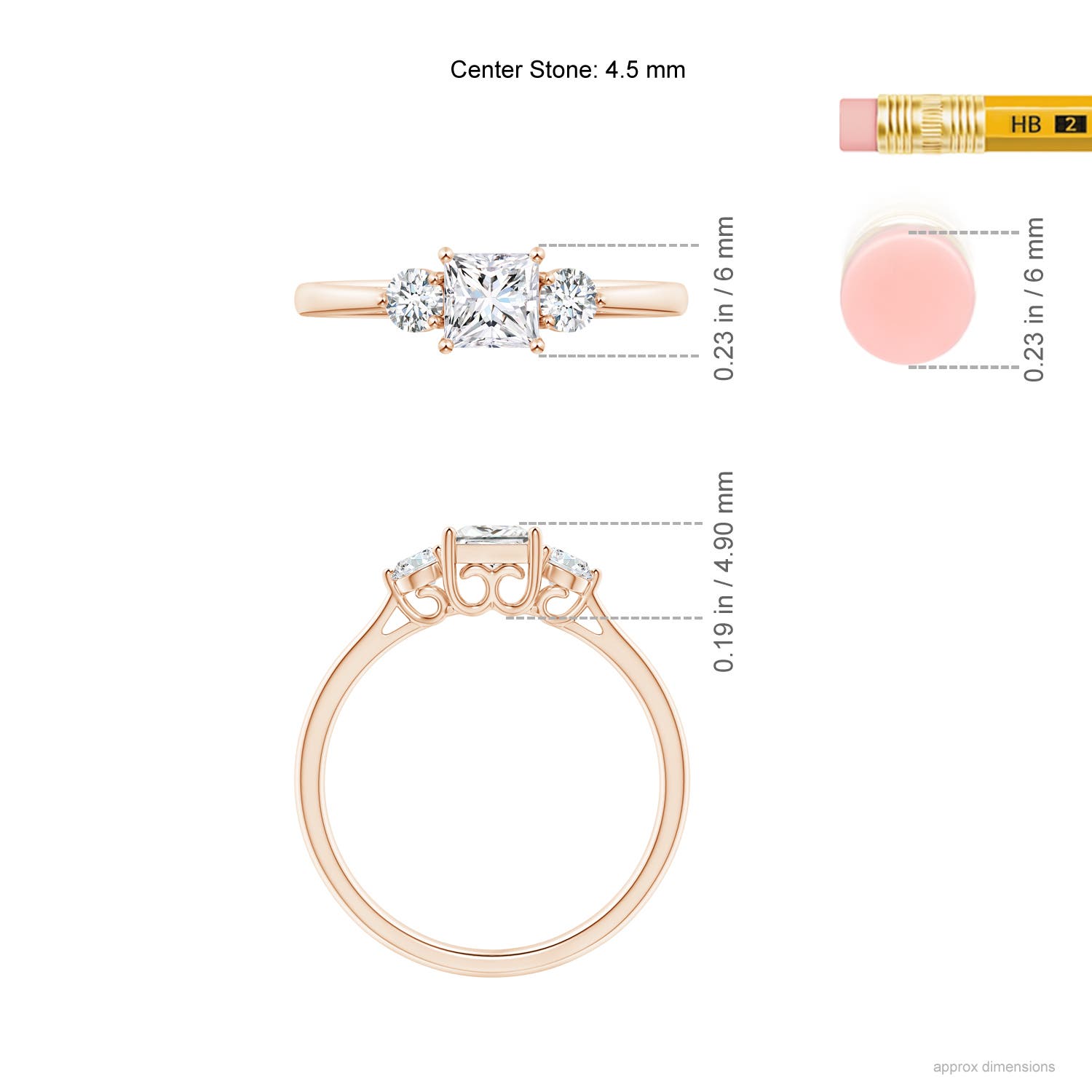 G, VS2 / 0.75 CT / 14 KT Rose Gold