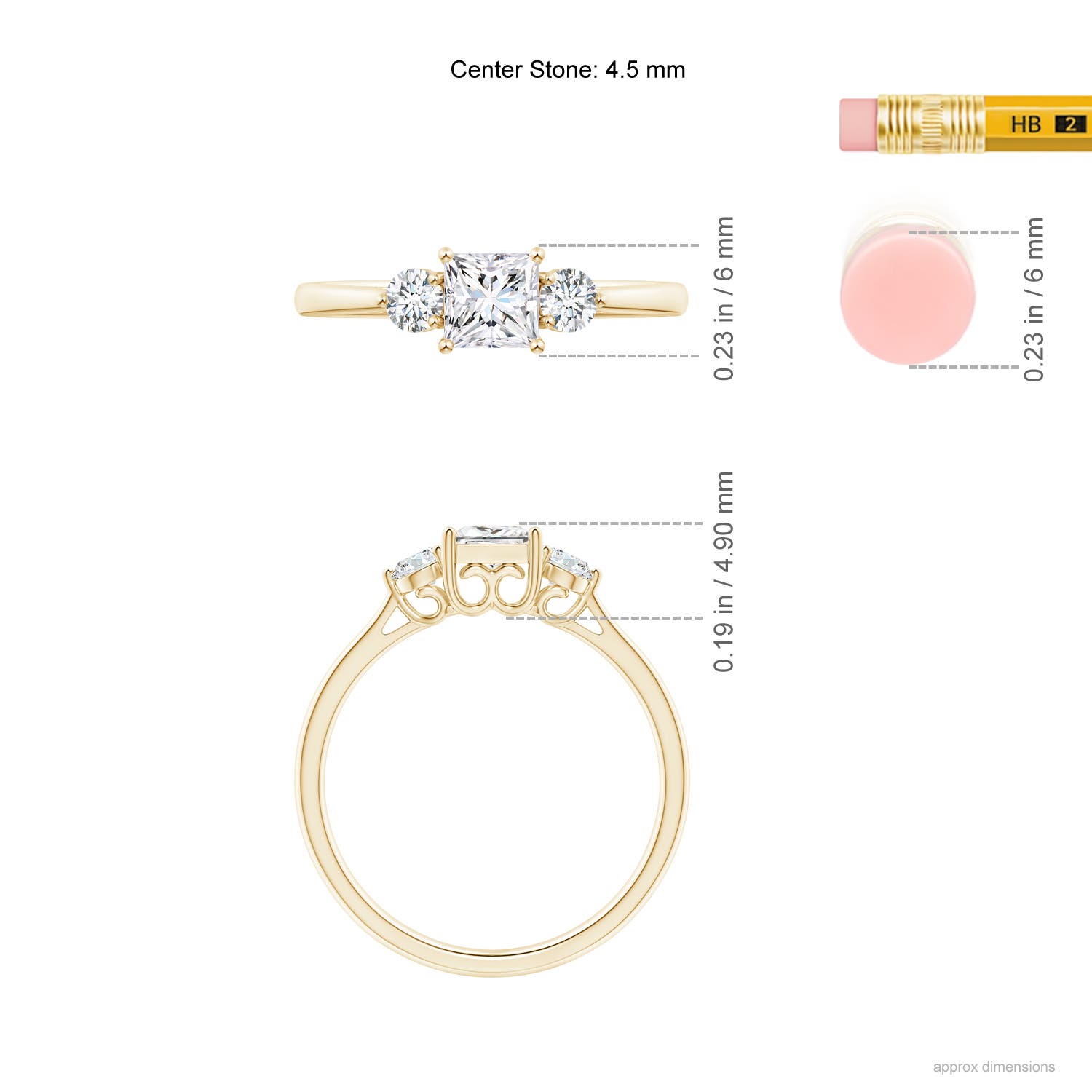 G, VS2 / 0.75 CT / 14 KT Yellow Gold