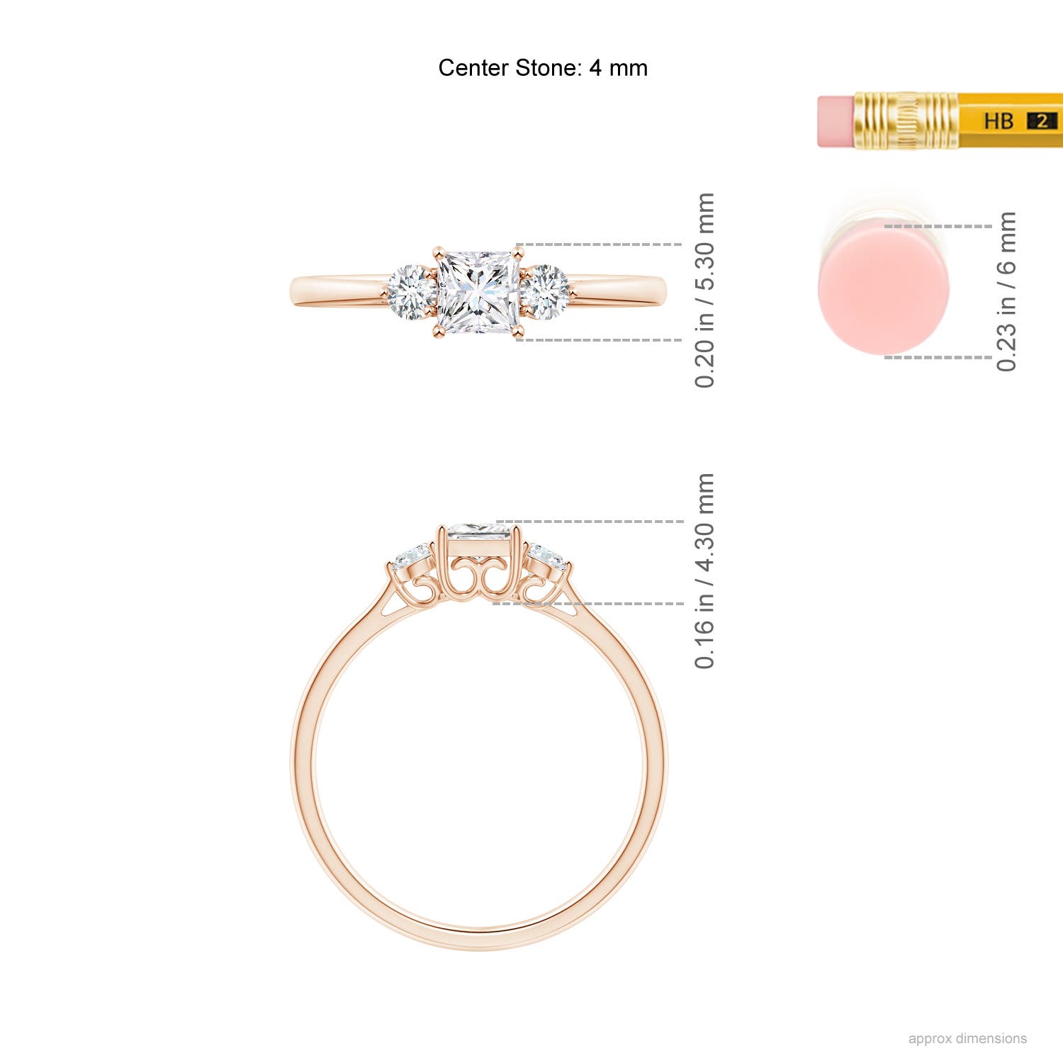 G, VS2 / 0.52 CT / 14 KT Rose Gold