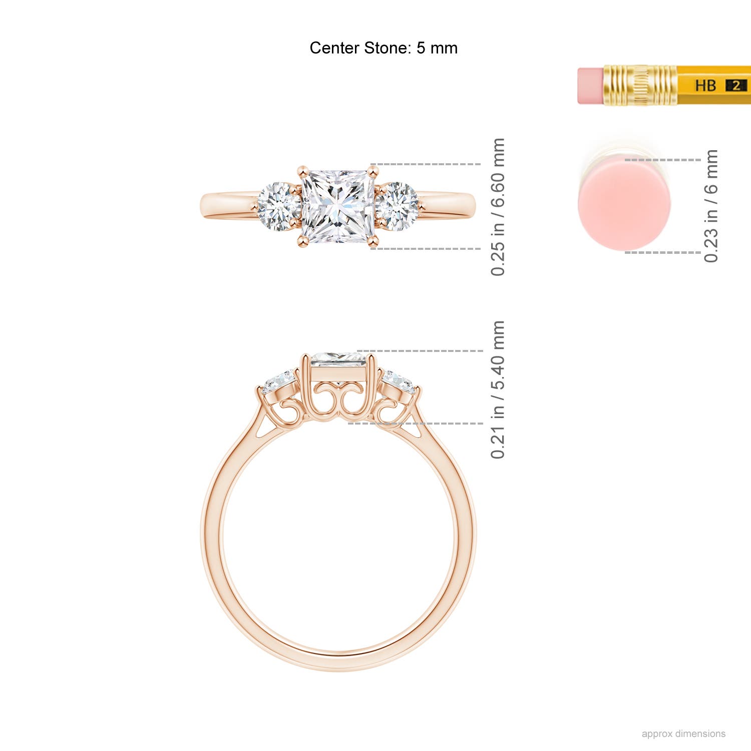 G, VS2 / 0.99 CT / 14 KT Rose Gold