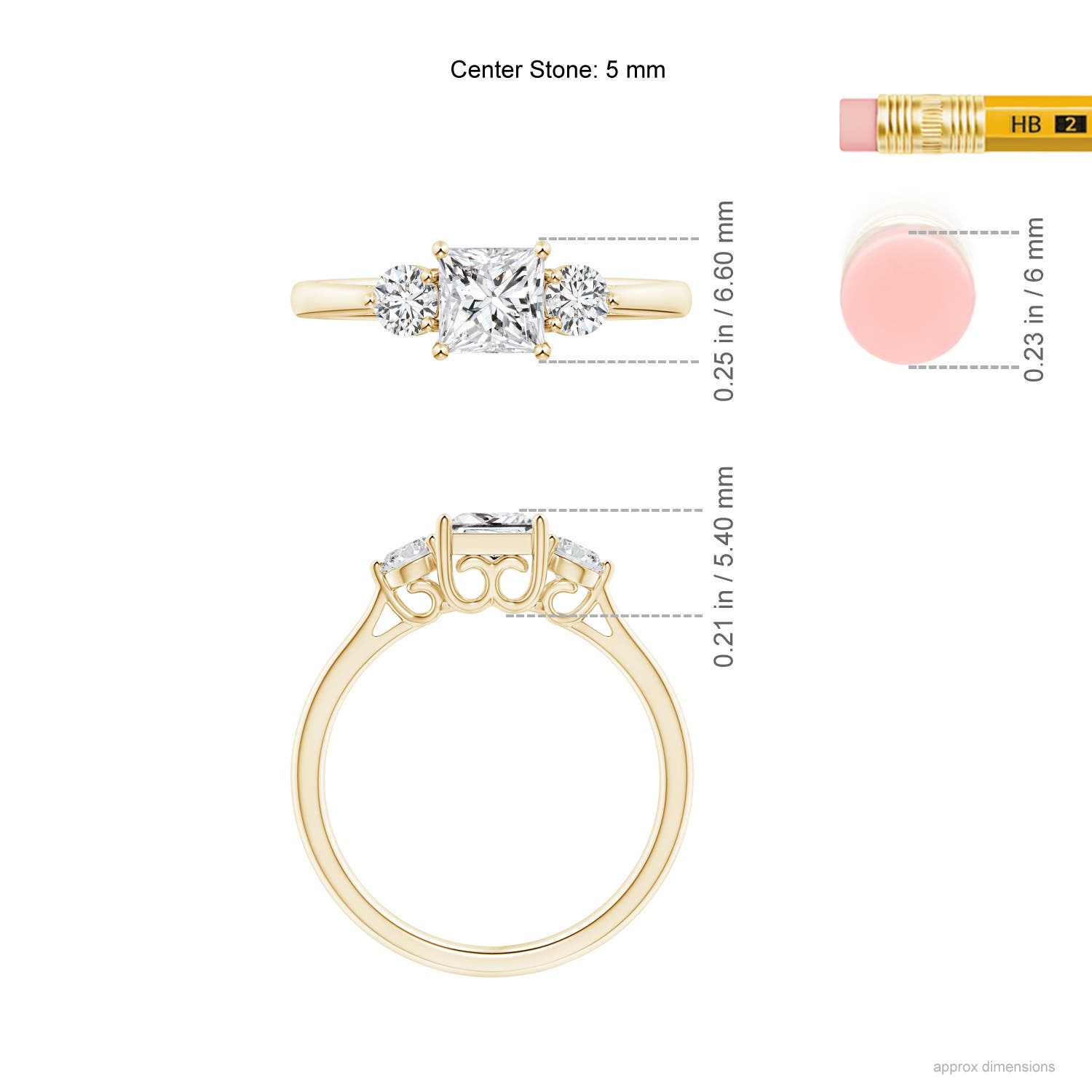 H, SI2 / 0.99 CT / 14 KT Yellow Gold