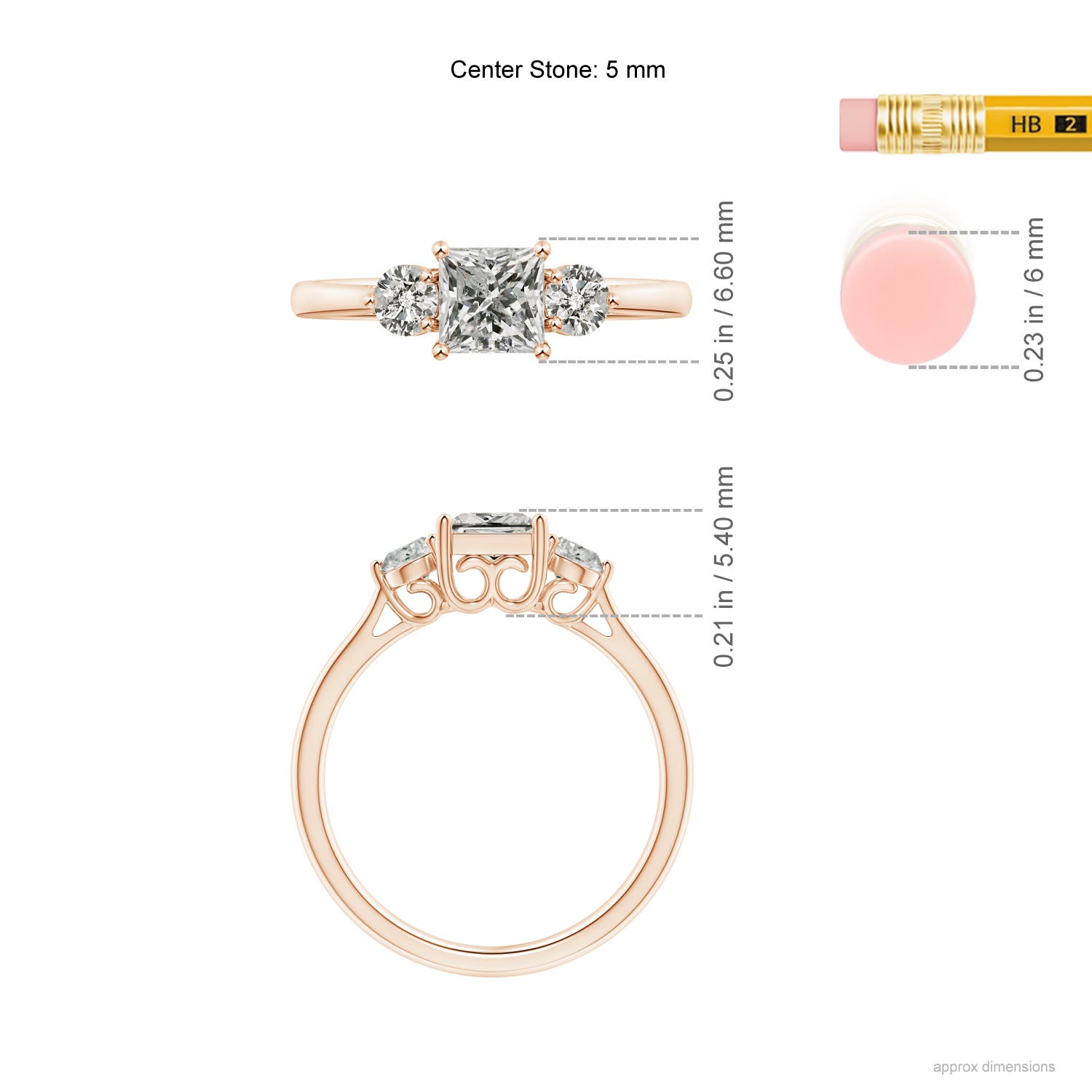 K, I3 / 0.99 CT / 14 KT Rose Gold