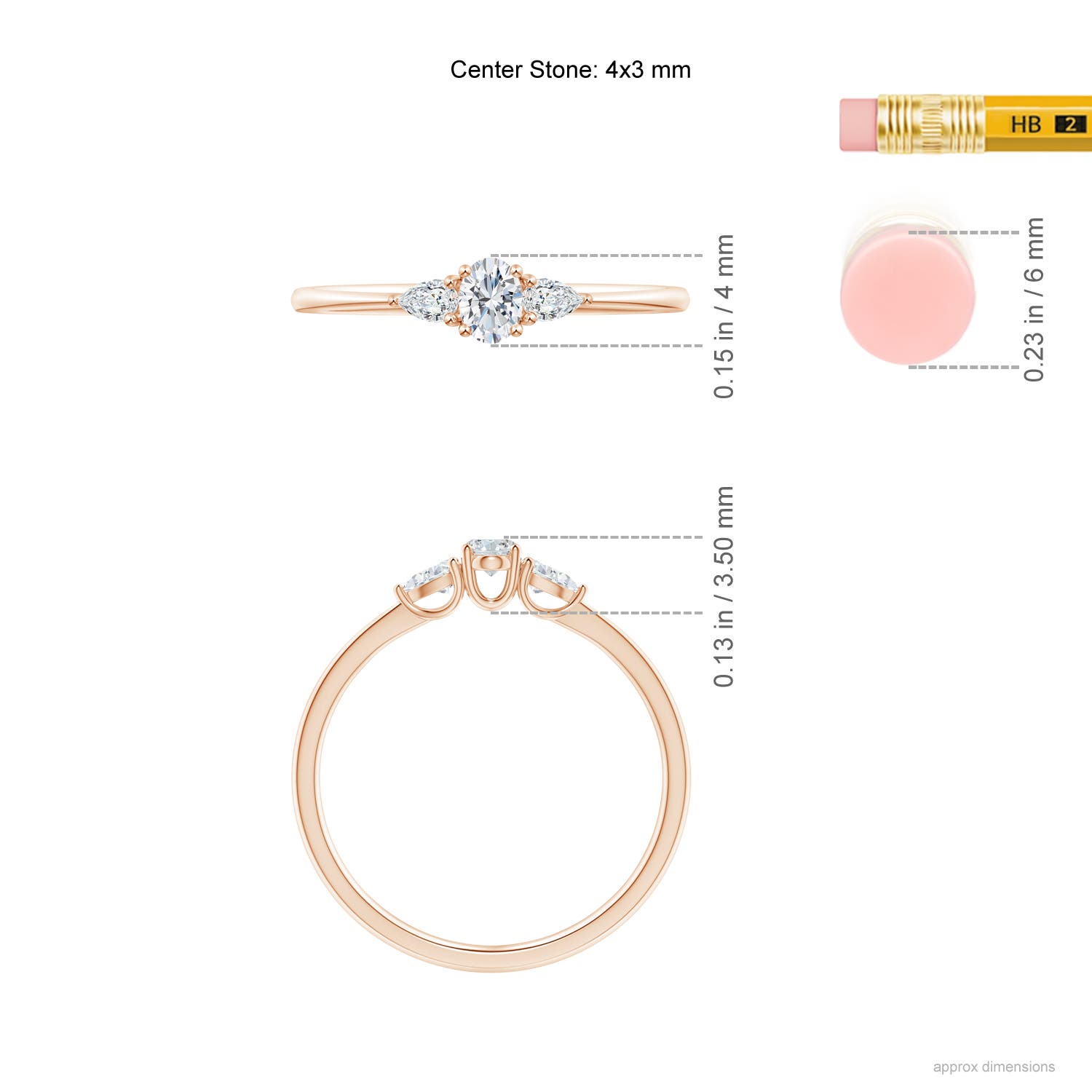 G, VS2 / 0.22 CT / 14 KT Rose Gold