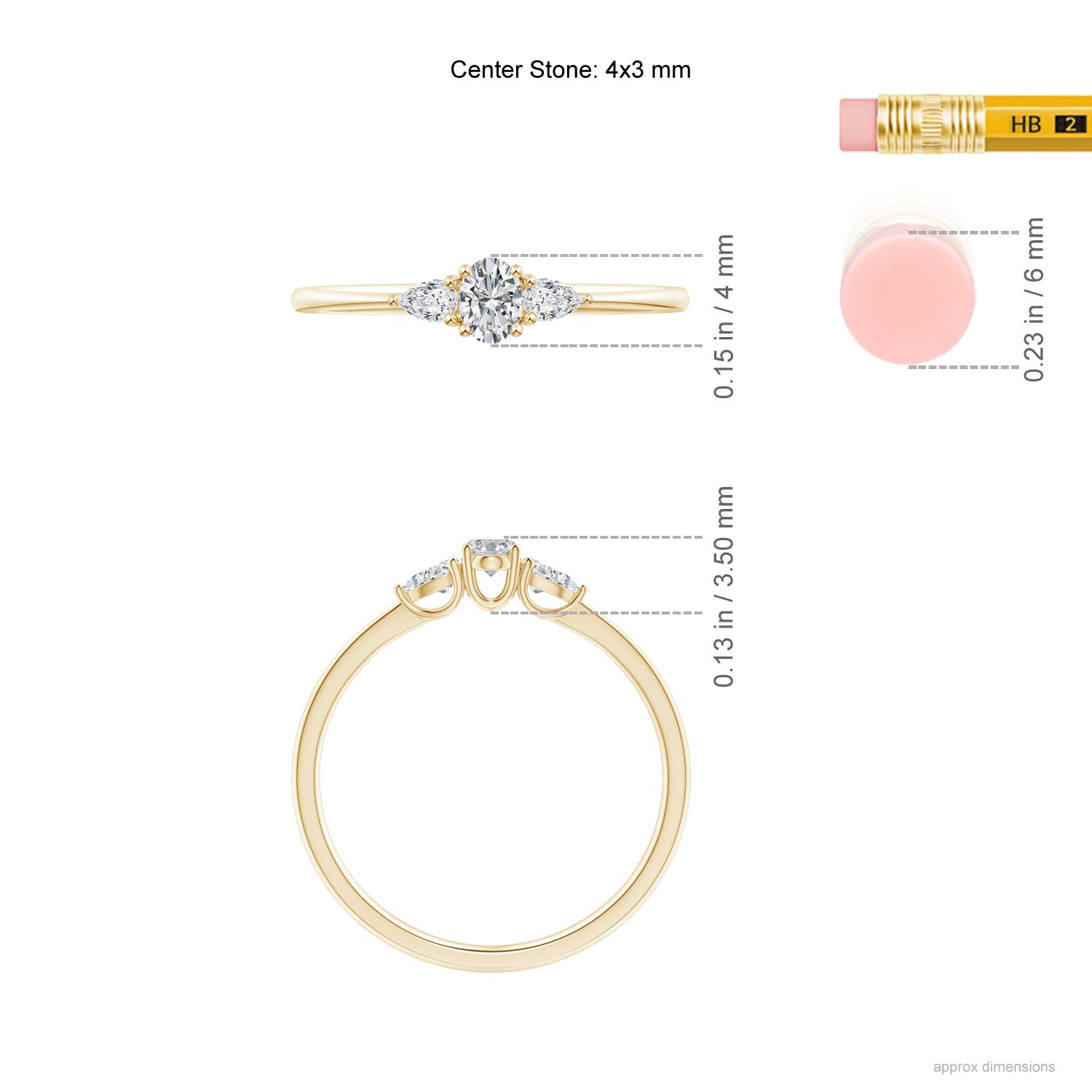 H, SI2 / 0.22 CT / 14 KT Yellow Gold