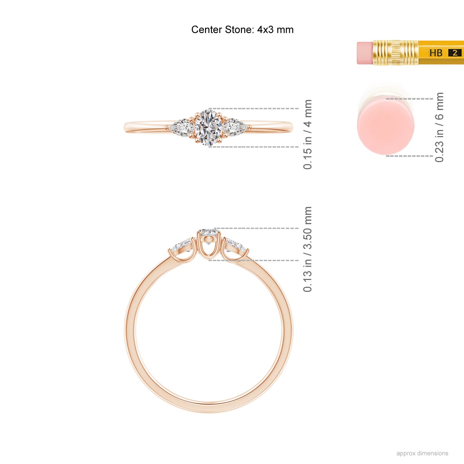 I-J, I1-I2 / 0.22 CT / 14 KT Rose Gold