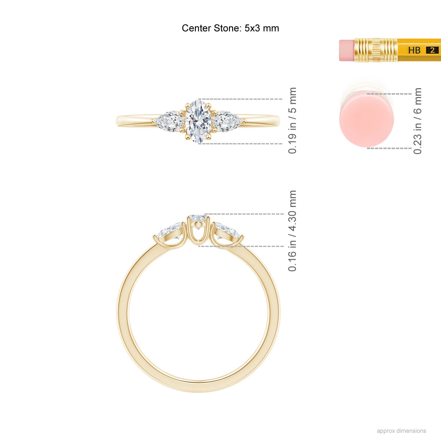 G, VS2 / 0.57 CT / 14 KT Yellow Gold