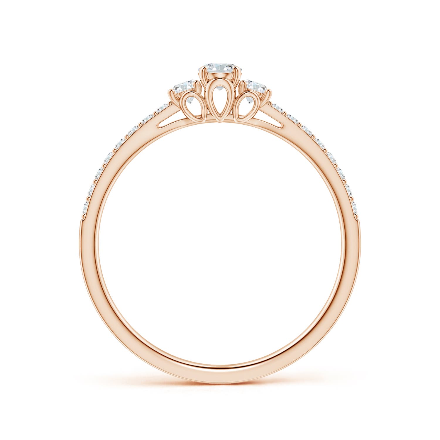 F-G, VS / 0.32 CT / 14 KT Rose Gold