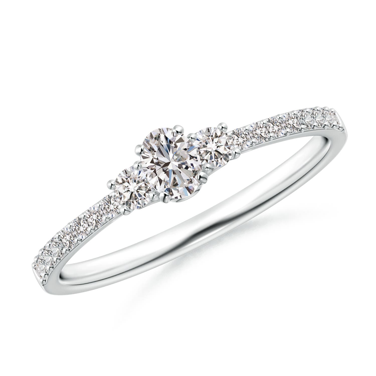 I-J, I1-I2 / 0.32 CT / 14 KT White Gold