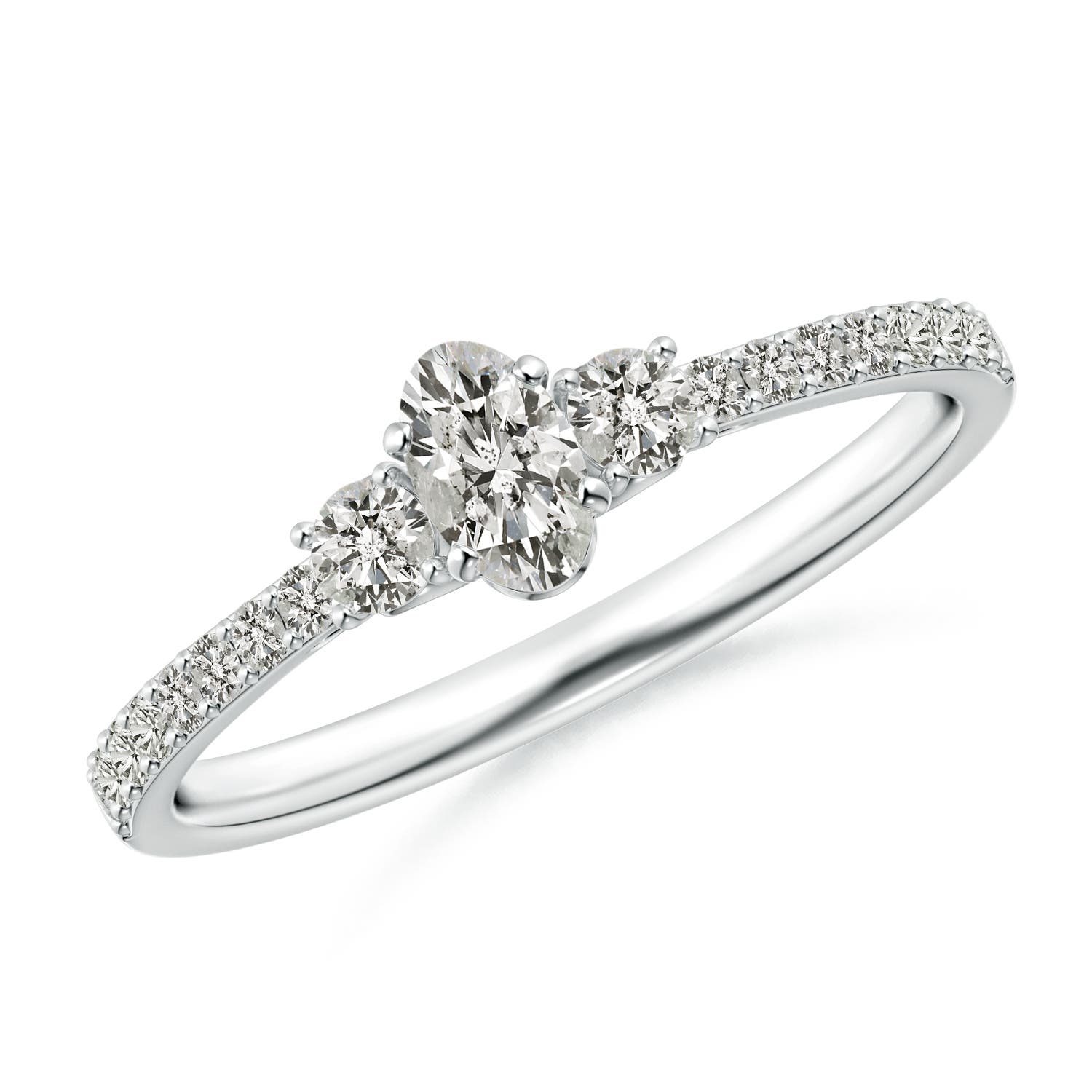 K, I3 / 0.51 CT / 14 KT White Gold