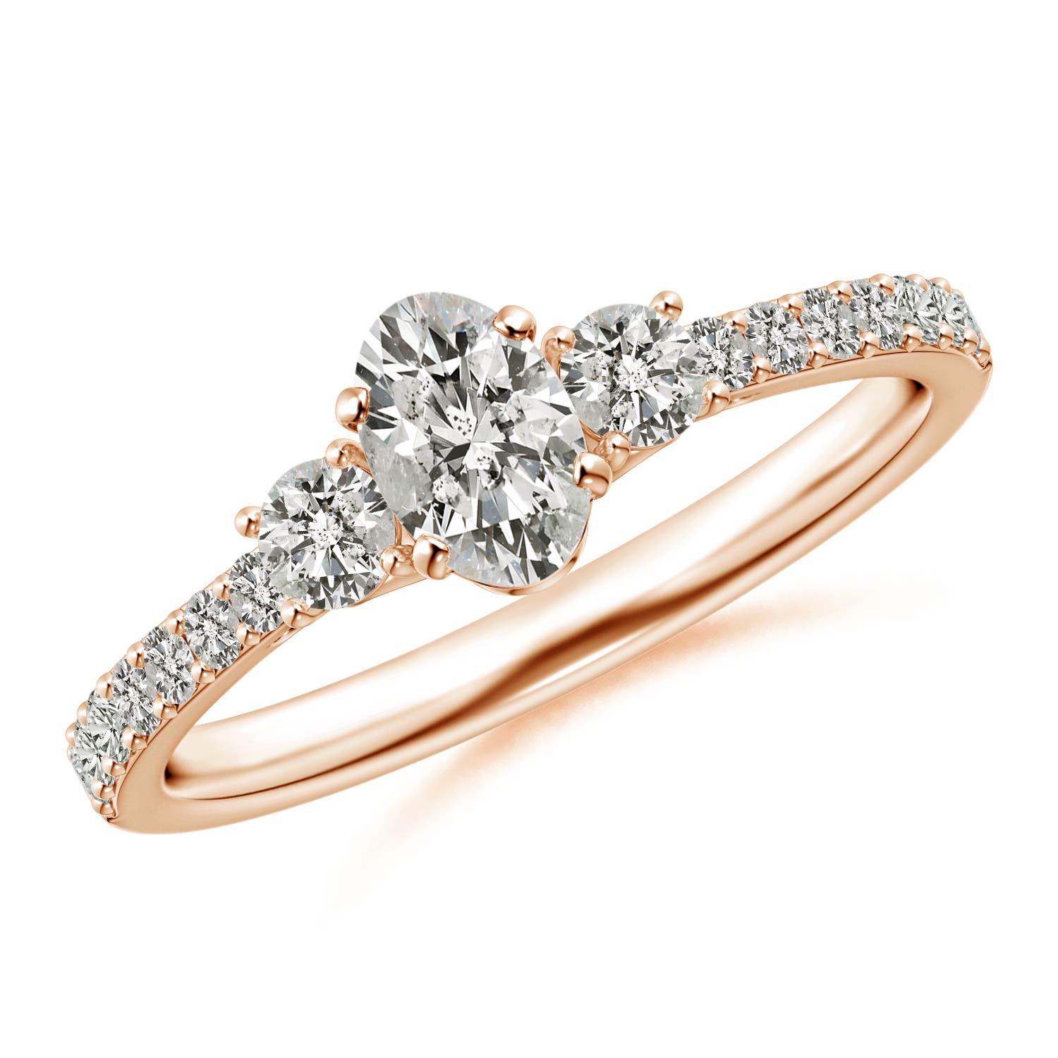 K, I3 / 0.82 CT / 14 KT Rose Gold