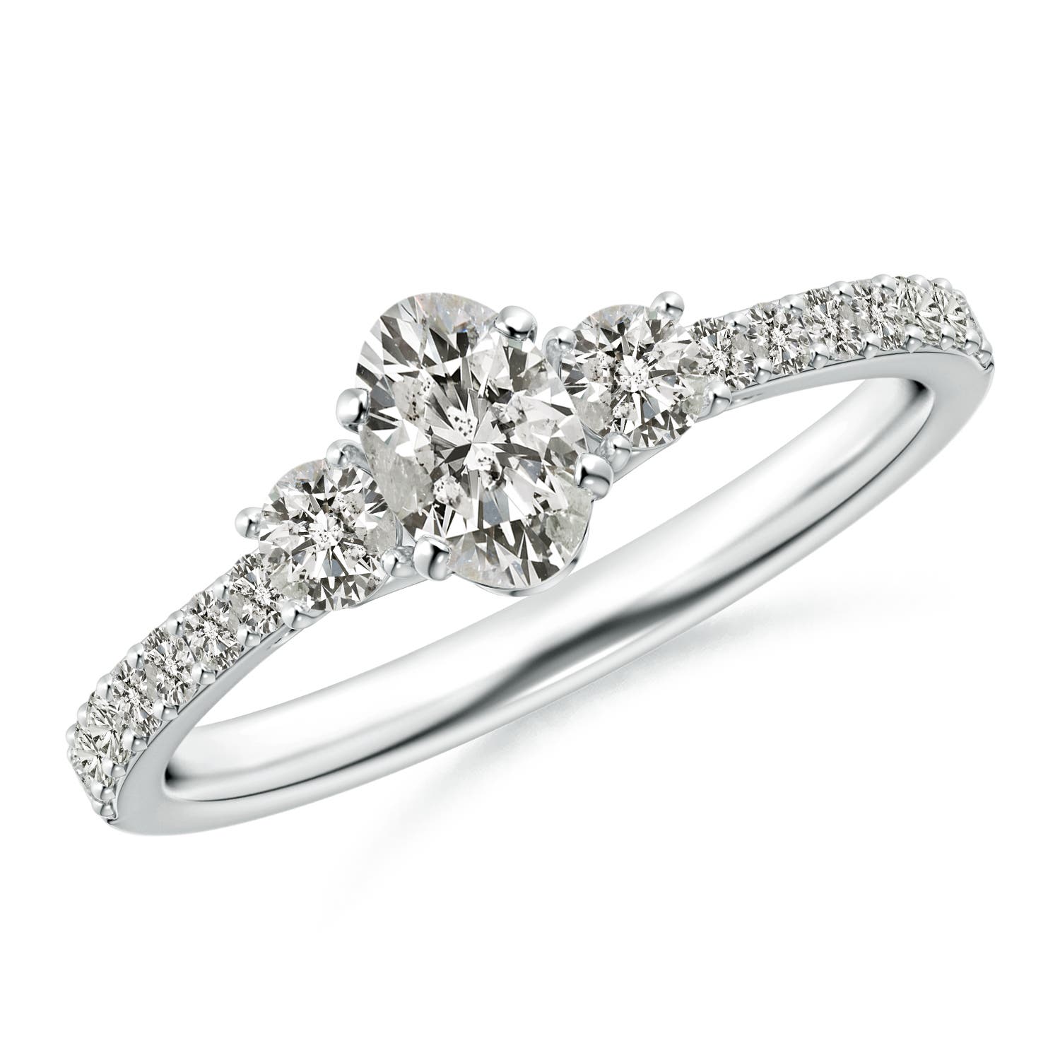 K, I3 / 0.82 CT / 14 KT White Gold