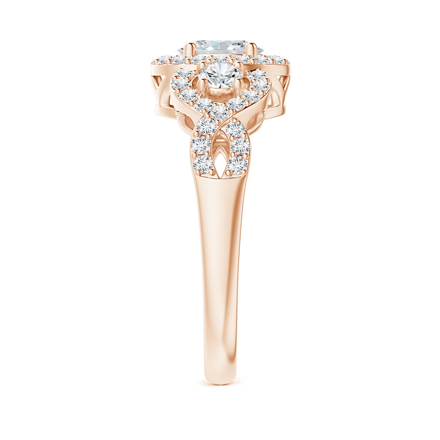 F-G, VS / 0.99 CT / 14 KT Rose Gold