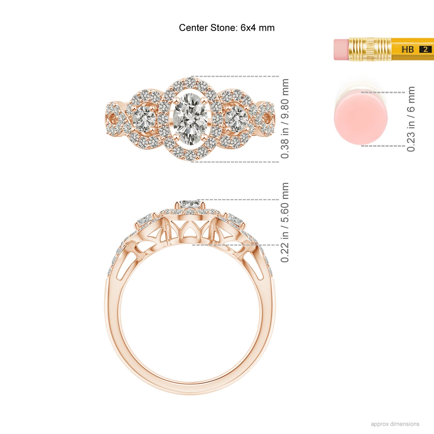 K, I3 / 0.99 CT / 14 KT Rose Gold